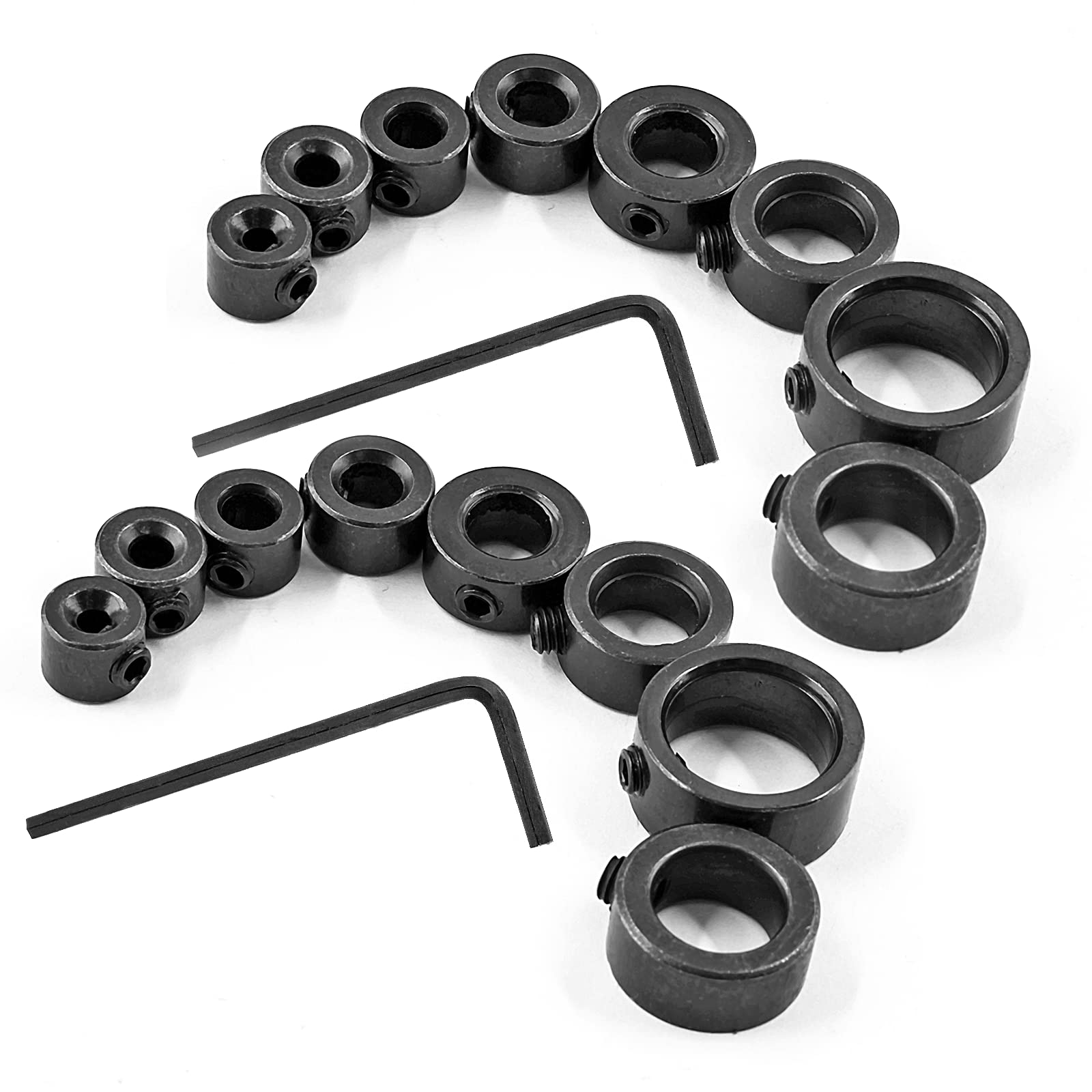 2 Sets Drill Stop Bit Collar Set - Includes 1/8