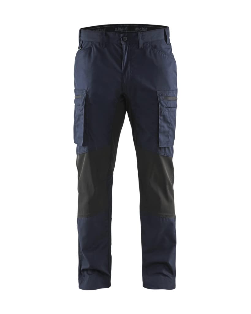 Blaklader 145918458699D104 Work Pants - Durable Service Trousers for Professionals (Size D104, Navy Blue/Black) - Ideal for Construction, Electricians & Mechanics