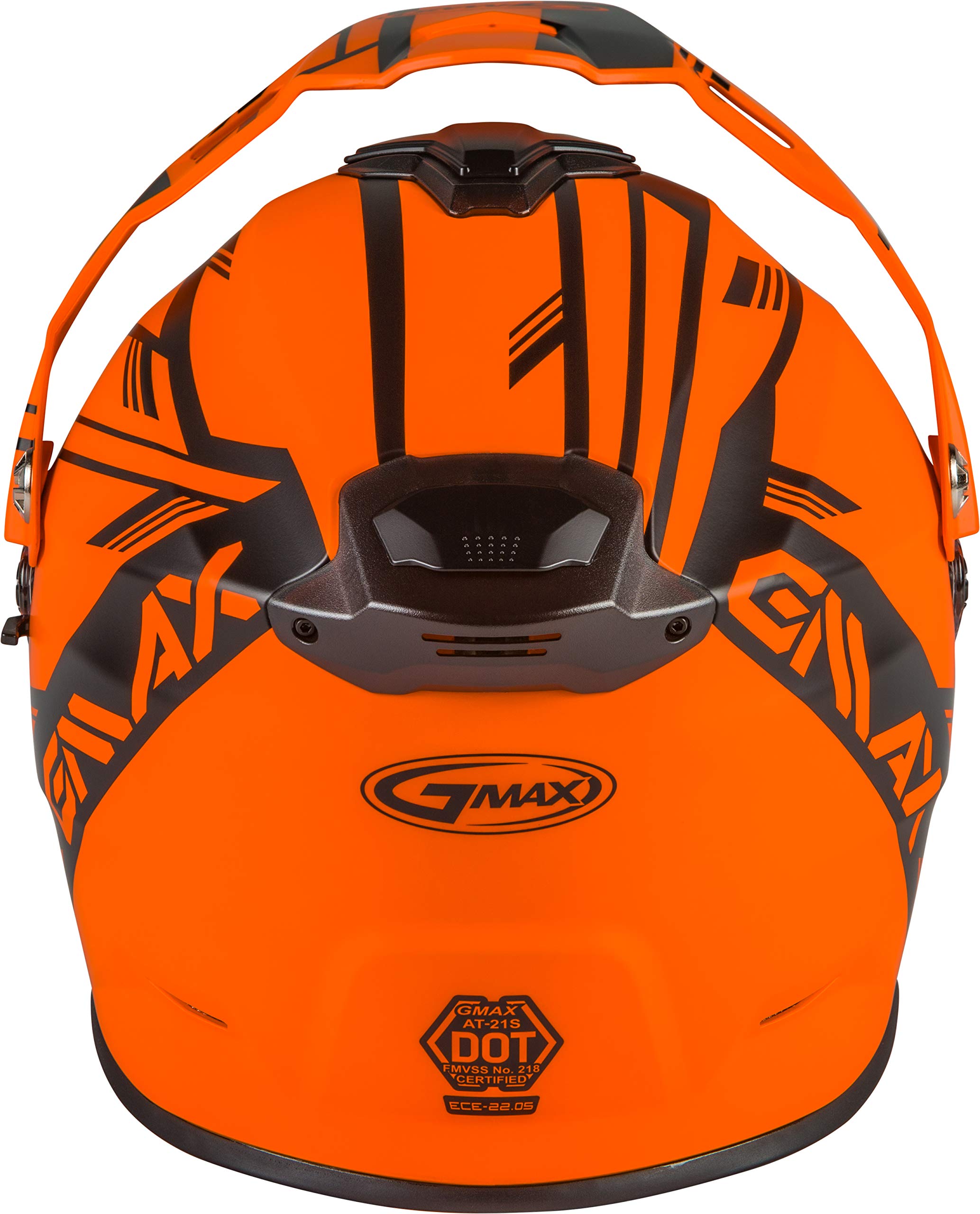 GMAX G2211144 Motorcycle Helmet - Matte Neon Orange & Black - Small Size - DOT Approved for Safe Riding - Perfect for Street Bikes, Cruisers & ATV Adventures