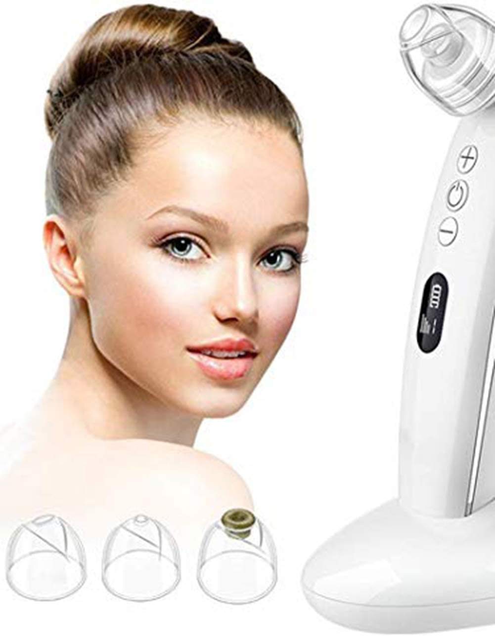 Electric Blackhead Remover Vacuum with LED Display - Powerful Facial Pore Cleaner for Blackheads, Whiteheads & Acne - Skin Care Tool for Men & Women - Perfect for Daily Facial Cleansing & Spa Treatments