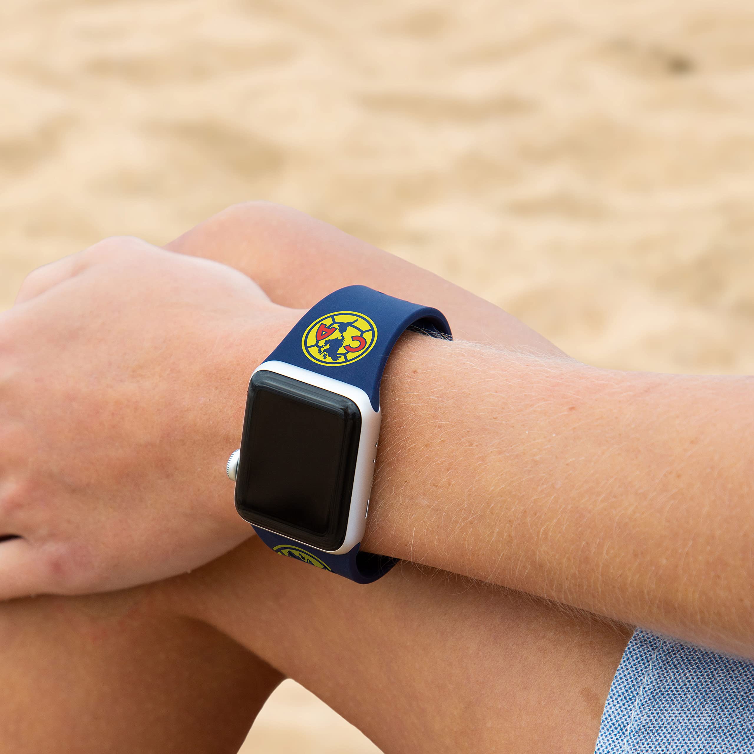 Affinity Bands Club America Silicone Sport Band for Apple Watch - Durable, Comfortable & Sweatproof Fitness Tracker Accessory - Perfect for Running, Gym Workouts & Outdoor Activities