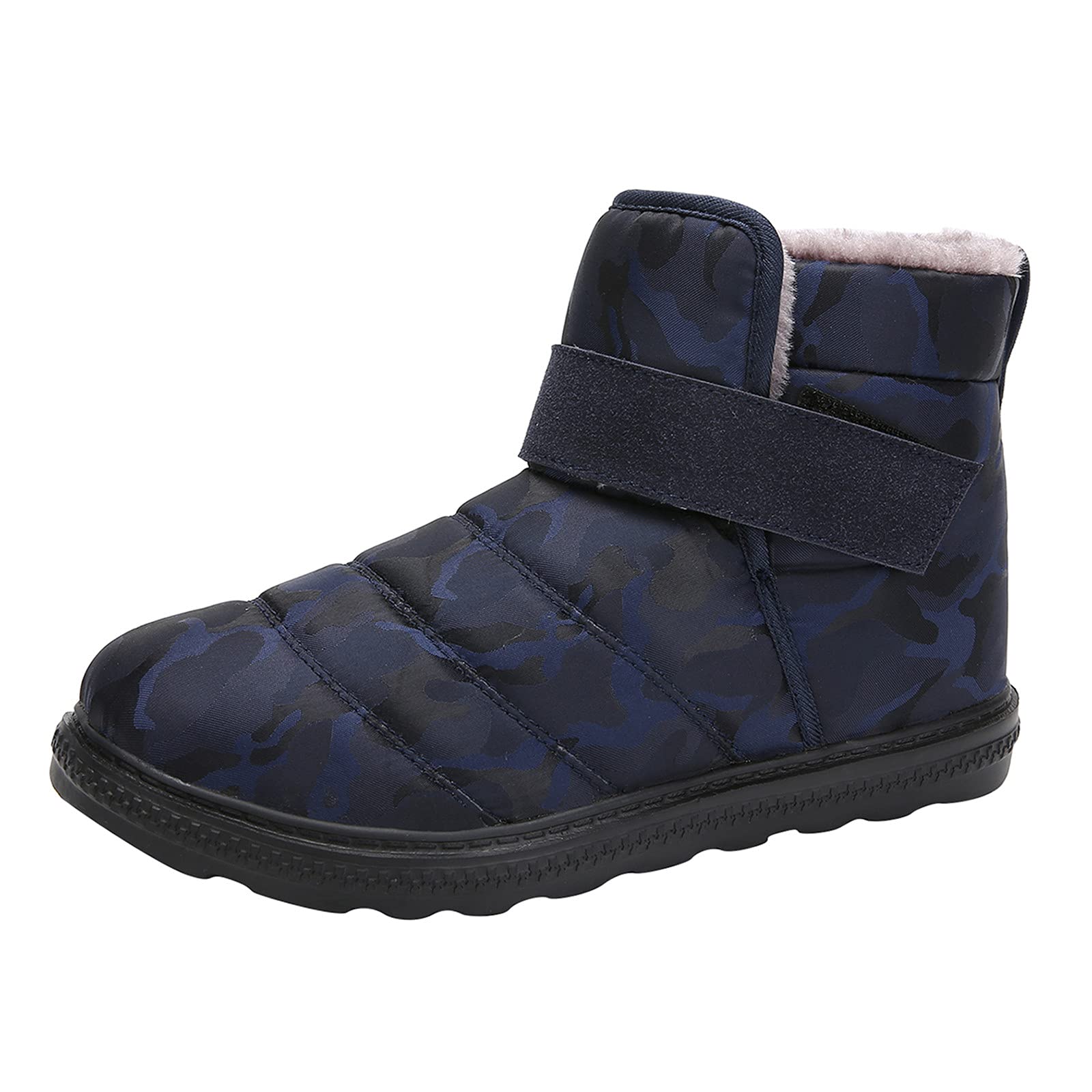 NOGOQU Men's Waterproof Slip-On Snow Boots - Winter Hiking Boots with Warm Fur Lining & High Top Design for Trekking, Walking & Outdoor Adventures - Perfect for Snowy Weather & Casual Wear