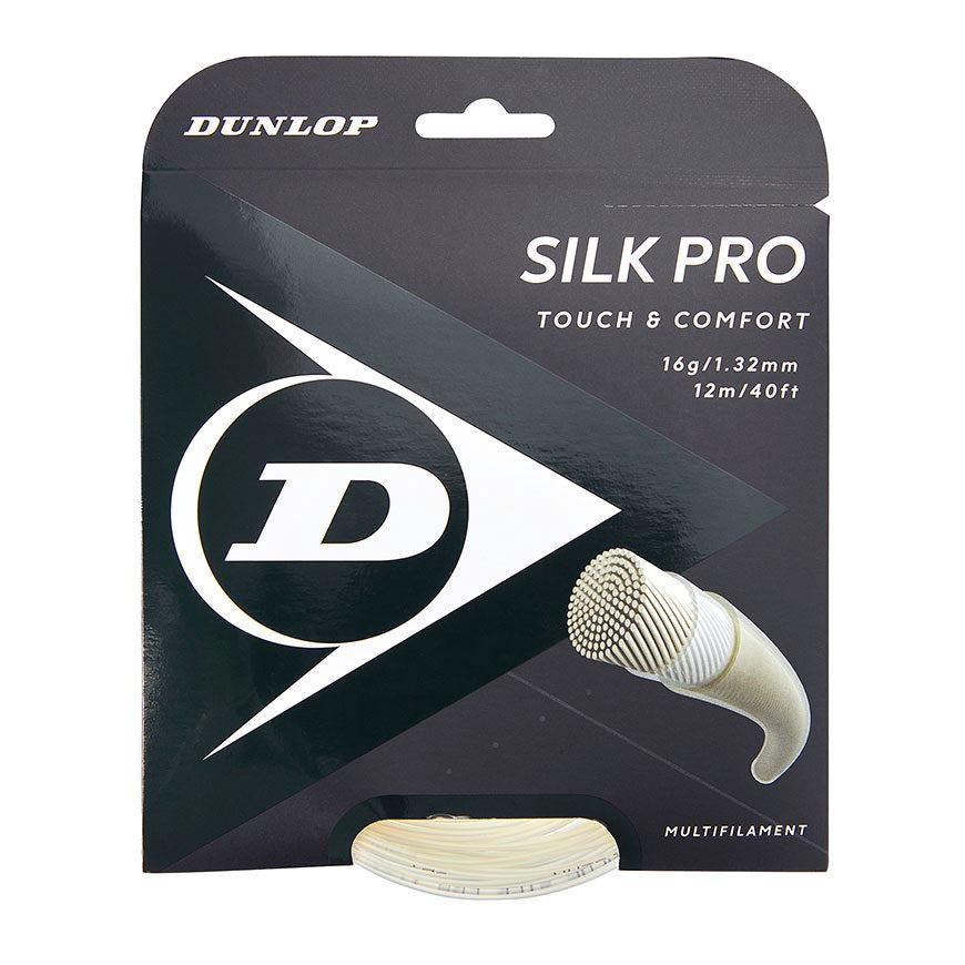 Dunlop Silk Pro Tennis String - Premium Synthetic Gut for Enhanced Control & Durability | Perfect for Recreational & Competitive Players on Hard Courts & Clay