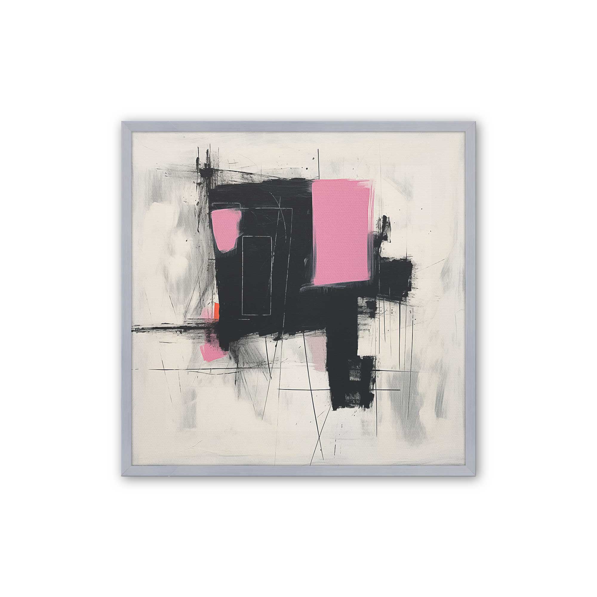 Graphite Pink Fusion v1 Print Square Scarf - Stylish Women's Fashion Accessory for Casual Outfits, Office Wear & Special Occasions