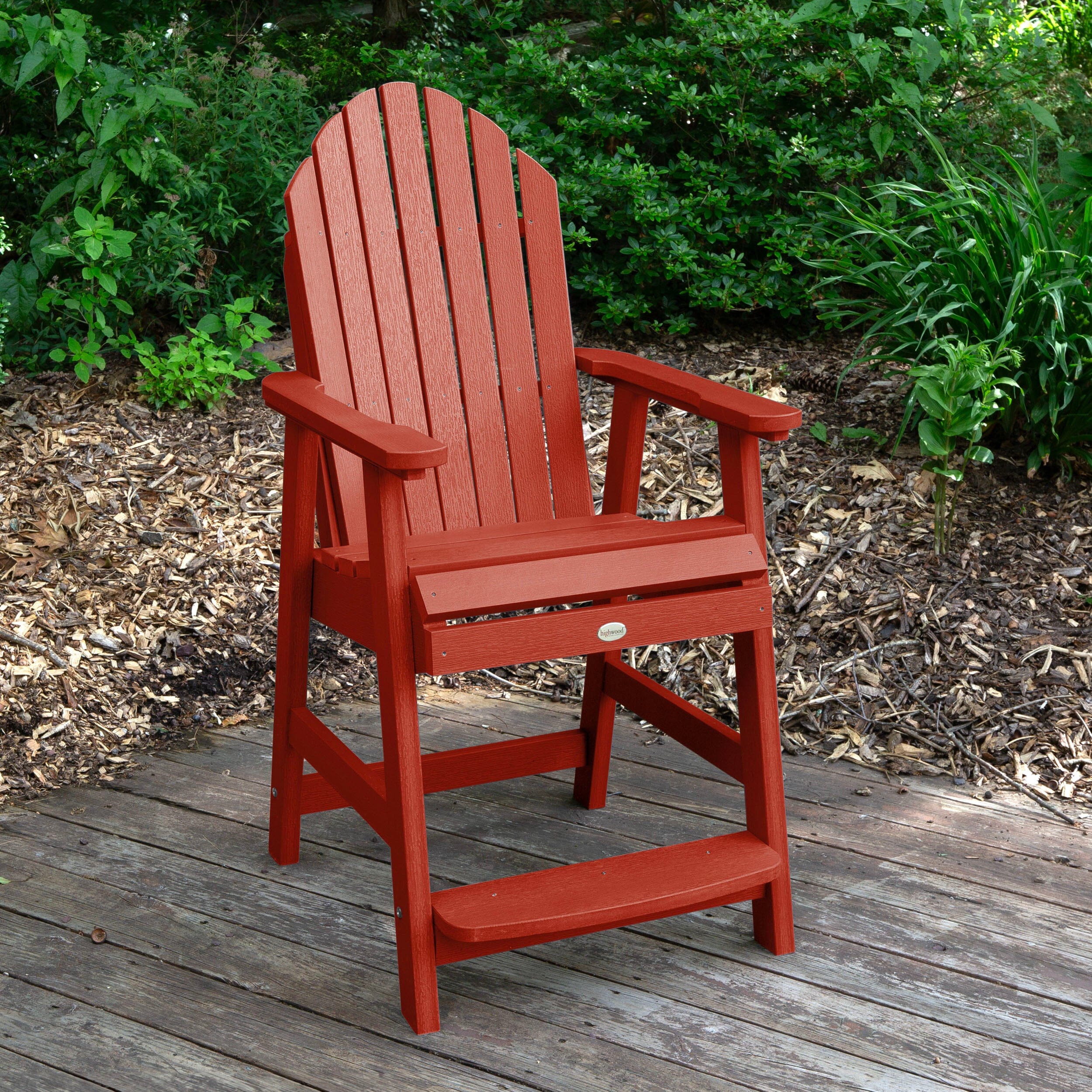 Premium Hamilton Counter Height Deck Chair - Outdoor Patio Bar Stool for Backyard, Poolside & Garden Relaxation