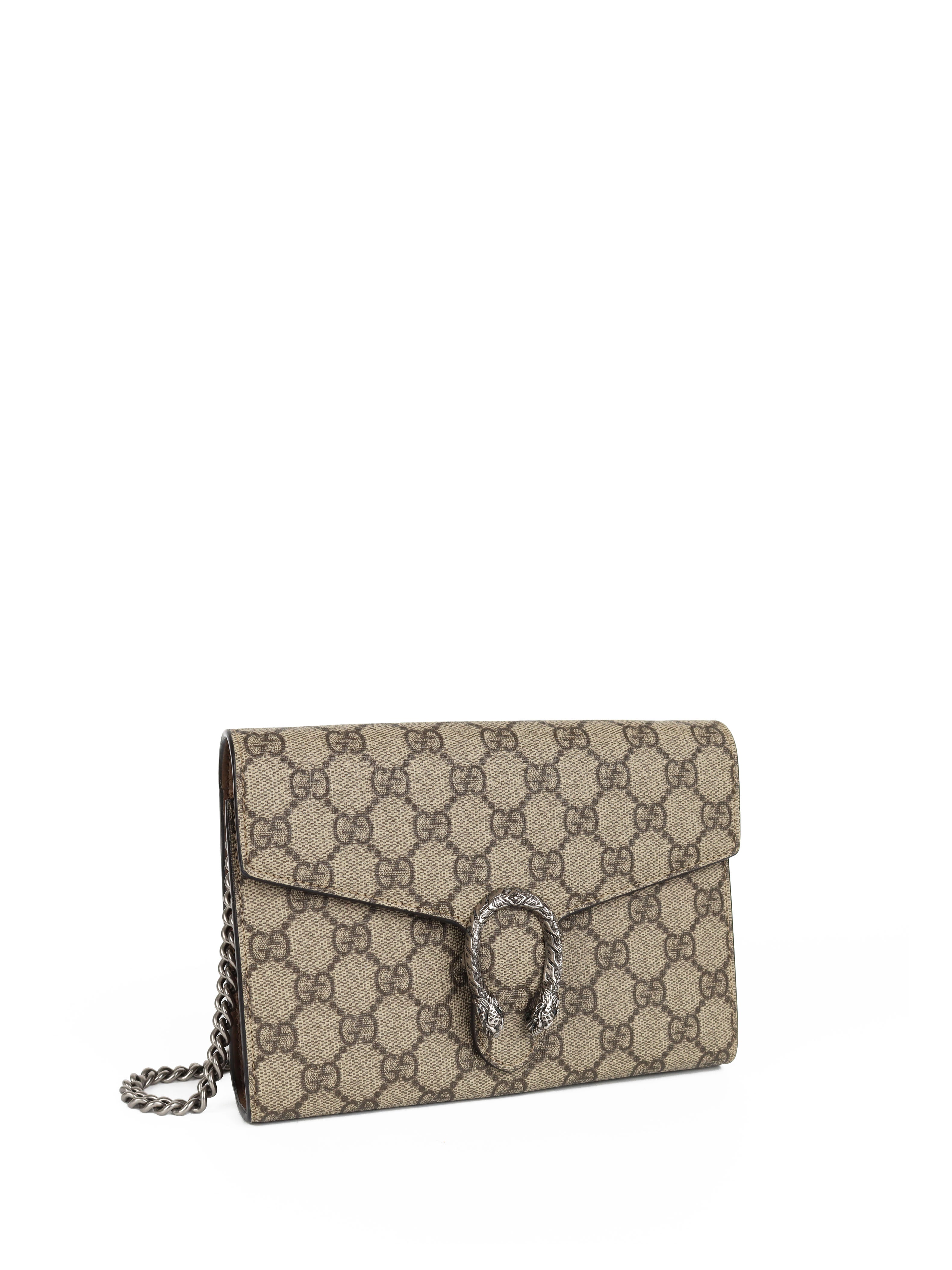 Gucci Dionysus GG Supreme Chain Wallet Bag for Women - Luxury Designer Crossbody Purse with Adjustable Strap - Perfect for Parties, Travel & Everyday Use
