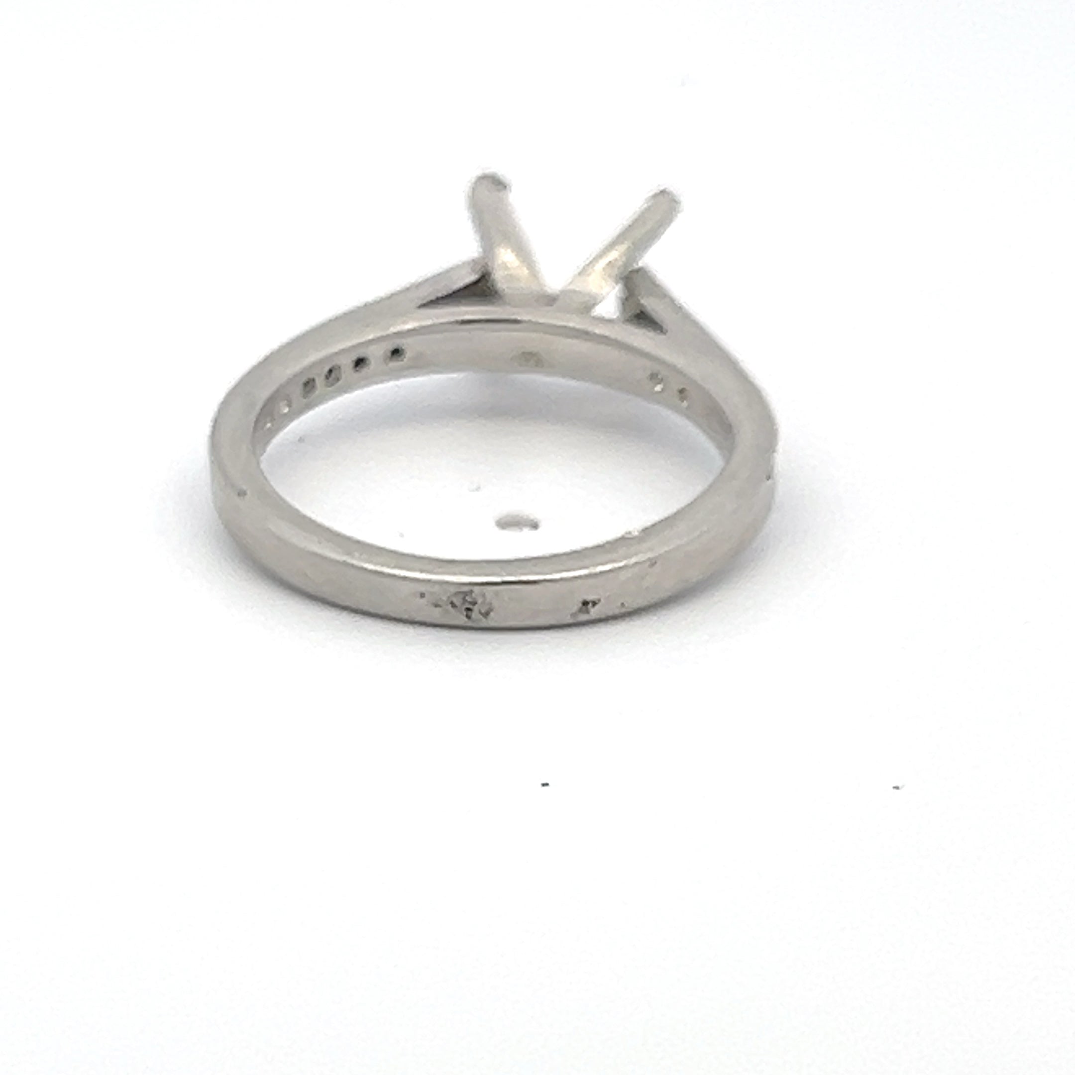 0.12 Carat Round Brilliant H VS1 Diamond Platinum Semi Mount Ring - Elegant Engagement & Wedding Band for Women, Perfect for Proposals, Anniversaries and Special Occasions