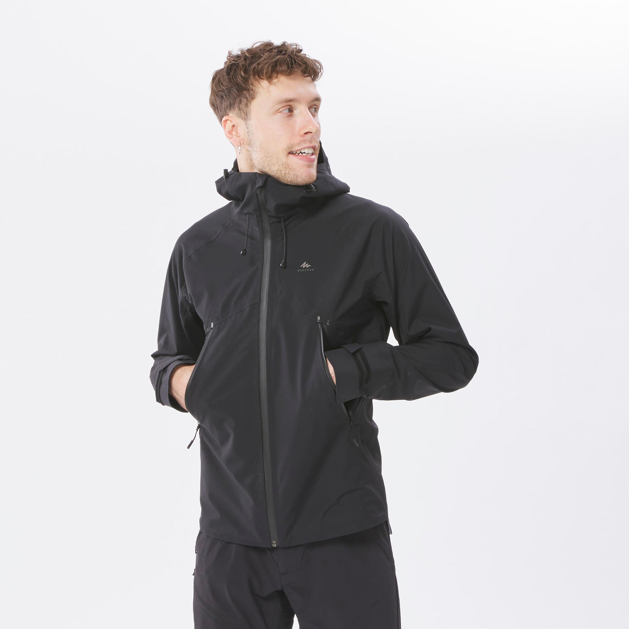 Quechua Men's MH500 Lightweight Waterproof Hiking Jacket - Outdoor Trekking, Camping & Mountain Climbing Gear