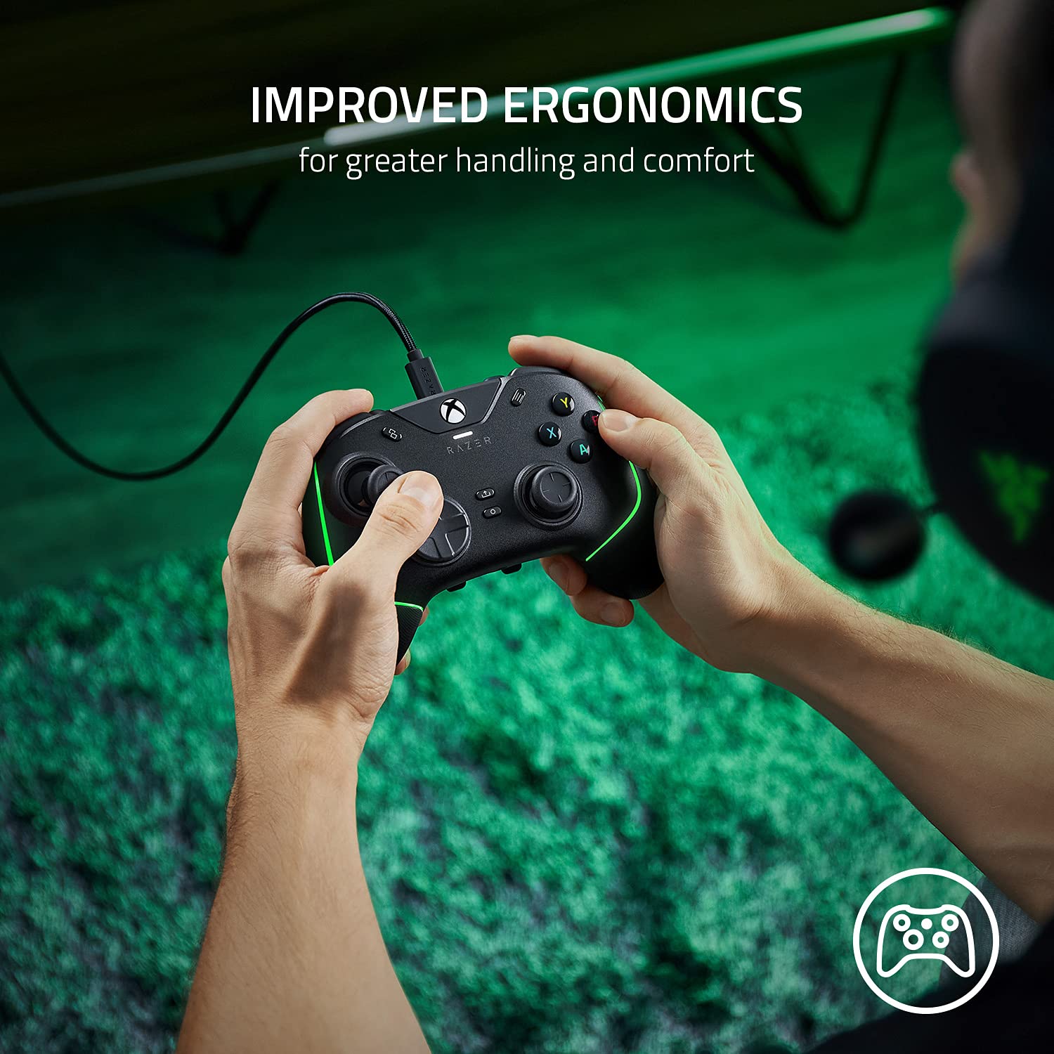 Razer Wolverine V2 Chroma Wired Pro Gaming Controller for Xbox Series X|S, Xbox One & PC - Customizable RGB Lighting, Remappable Buttons, Mecha-Tactile Switches, Trigger Stops - Black | Perfect for Competitive Gaming, Esports & PC Game Sessions