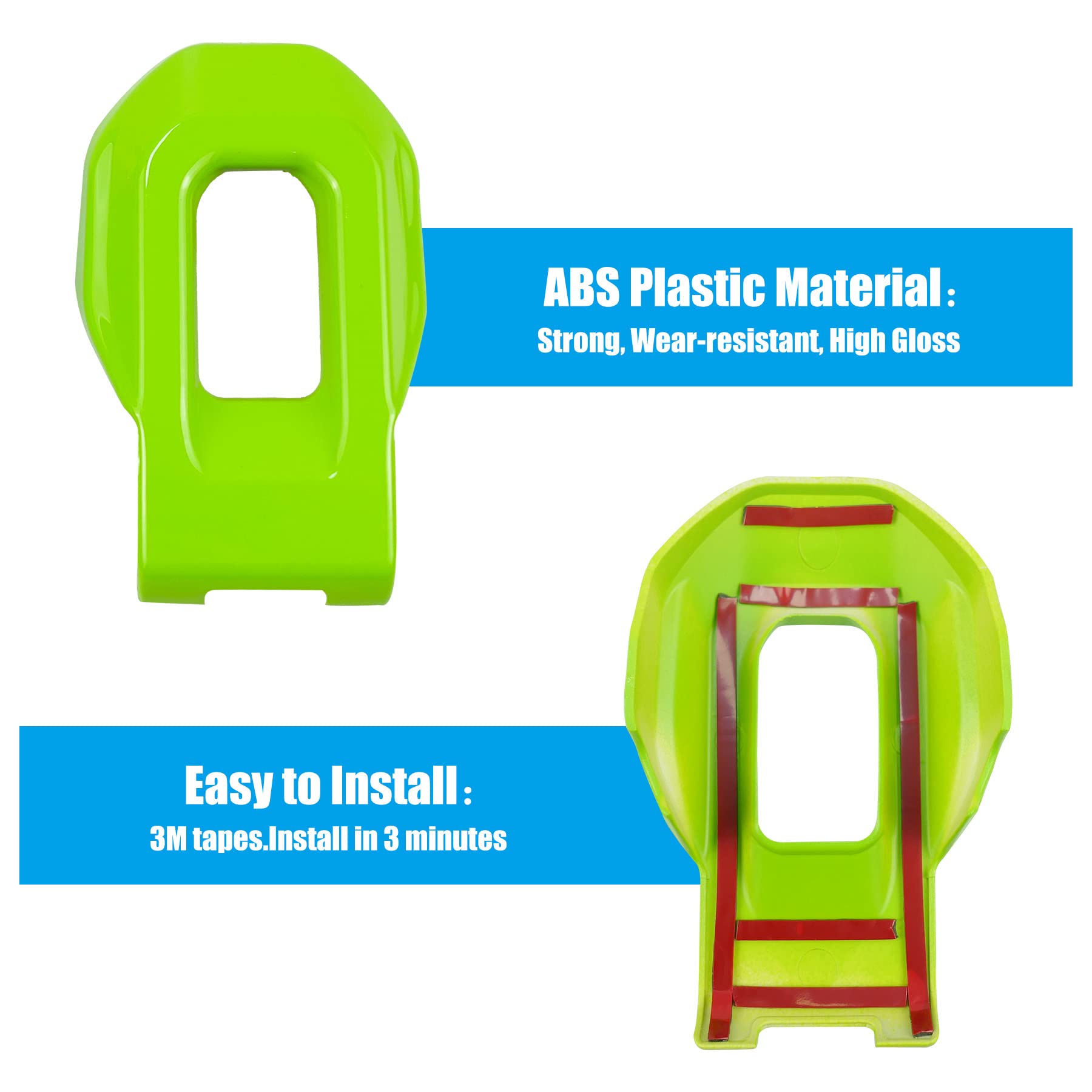 Jeep Wrangler JL JLU Hood Latch Lock (2018-2021) & Gladiator JT (2020-2021) - Green Exterior Accessories Cover Catch Bracket | Durable Replacement Part for Off-Road Protection & Custom Styling