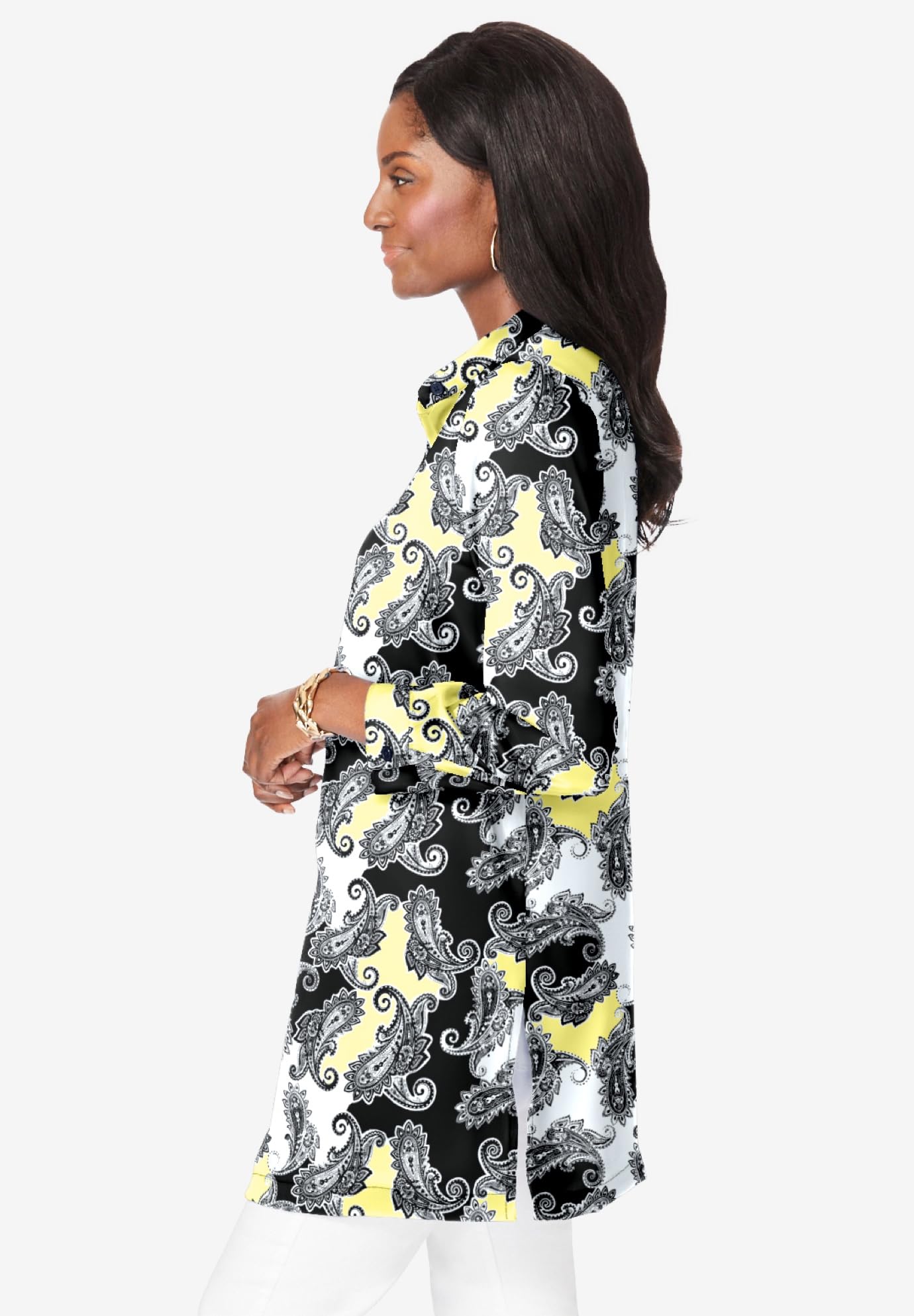 Jessica London Plus Size Georgette Tunic Top for Work & Casual Wear