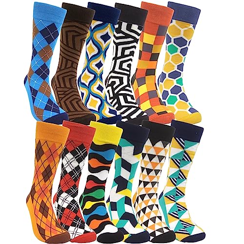 12 Pairs - Colorful Paterned Assorted