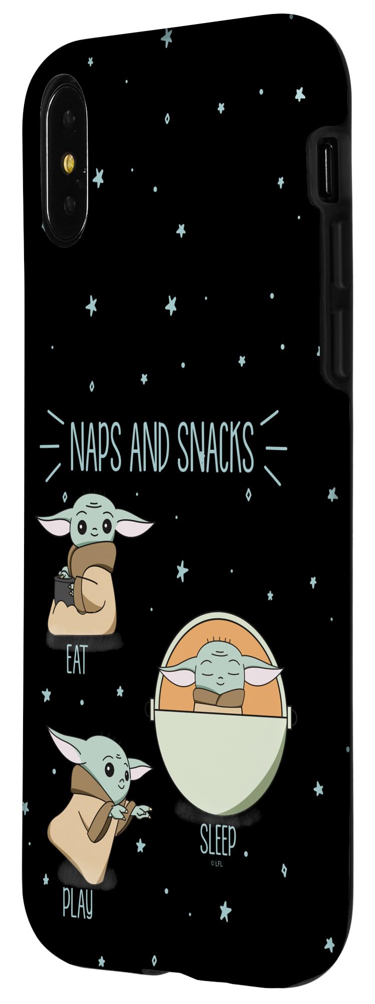 iPhone X/XS Star Wars The Mandalorian The Child Phone Case - Baby Yoda Snack Time Design for iPhone X & XS - Perfect for Star Wars Fans, Gift Ideas & Everyday Use