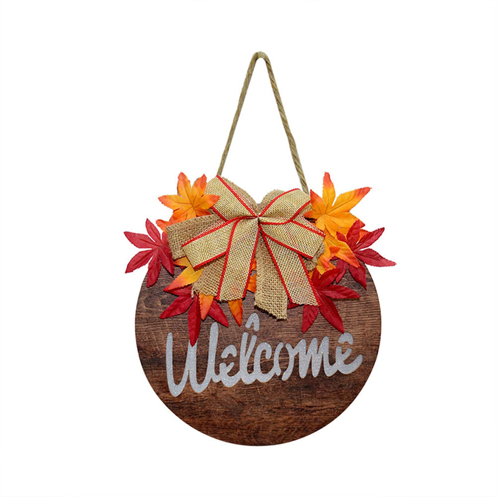 Rustic Wooden Welcome Sign with LED Lights - Farmhouse Porch Wall Decor for Halloween, Wedding, Holiday Party | Outdoor Hanging Ornament for Home, Garden & Door Decoration