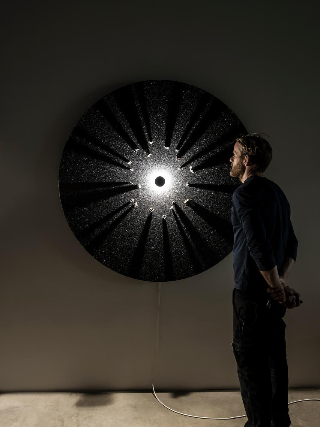 Black Hole Wall Lamp - Modern Space-Themed LED Night Light for Bedroom, Living Room & Office Decor