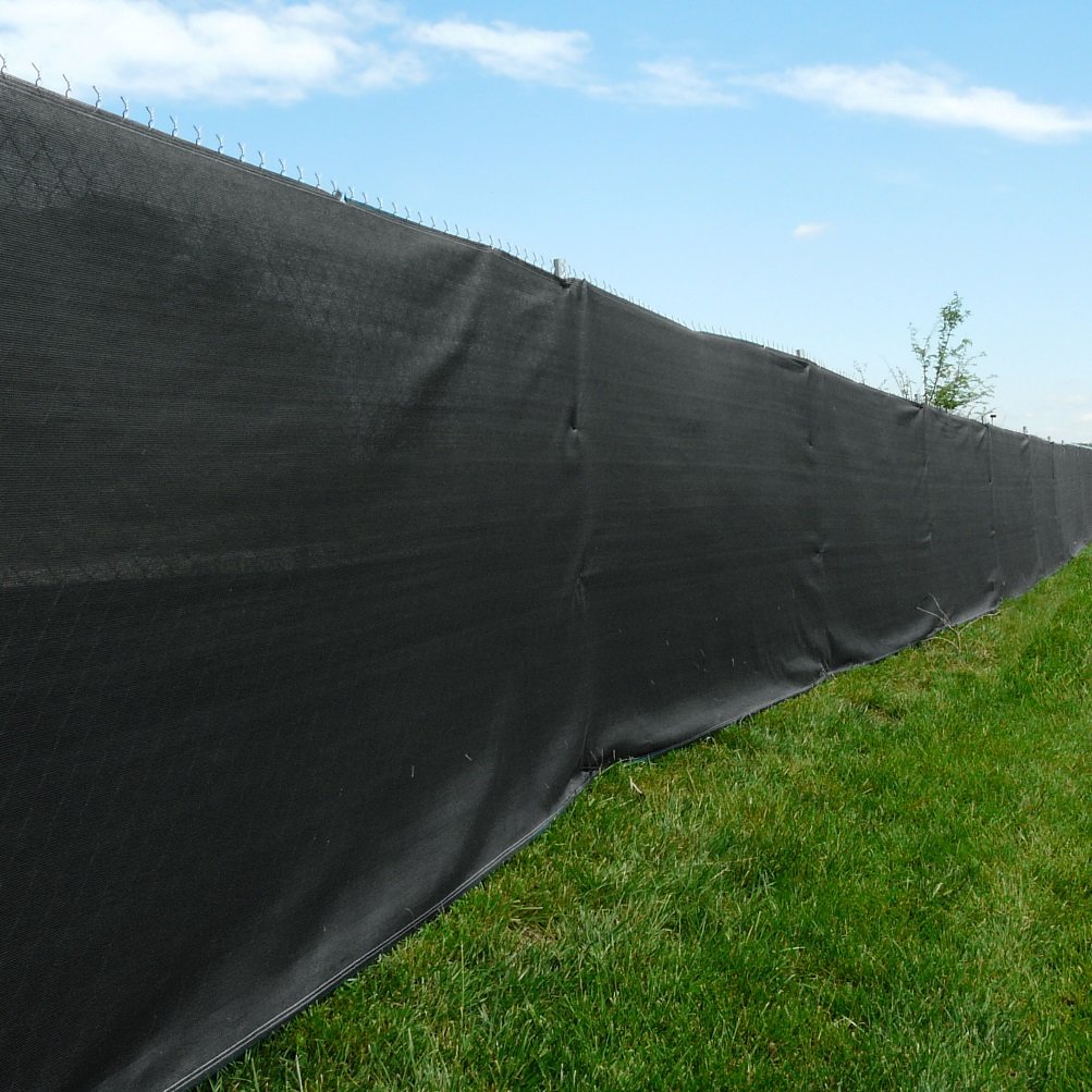 10 ft. x 26 ft. Black Premium Privacy Fence Screen - 7 oz Heavy Duty Mesh with 90% UV Blockage for Backyard, Patio, and Pool Area Privacy Protection