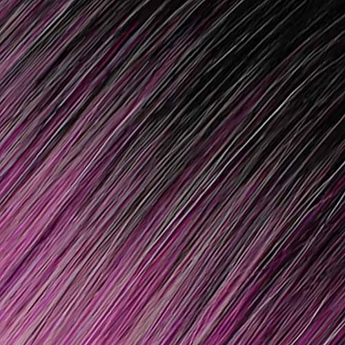 #TT1B/Hot Pink - Black to Dark Pink Ombre