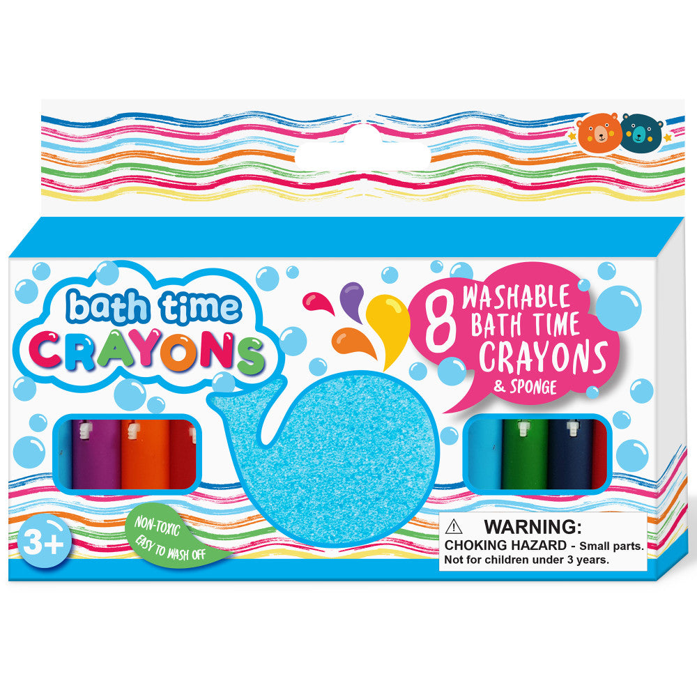 Buddy & Barney Color Magic Bath Time Crayons - 8 Vibrant Washable Crayons for Kids | Safe, Non-Toxic Bathtub Art Supplies for Toddlers | Fun Bath Toy for Creative Play & Learning
