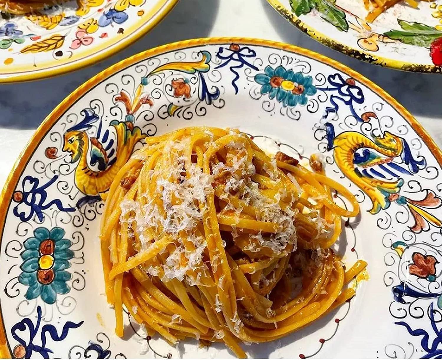Handcrafted Raffaellesco Deruta Table Set | Authentic Italian Ceramics Hand-Painted in Deruta Italy | Elegant Dinnerware for Fine Dining & Home Decor