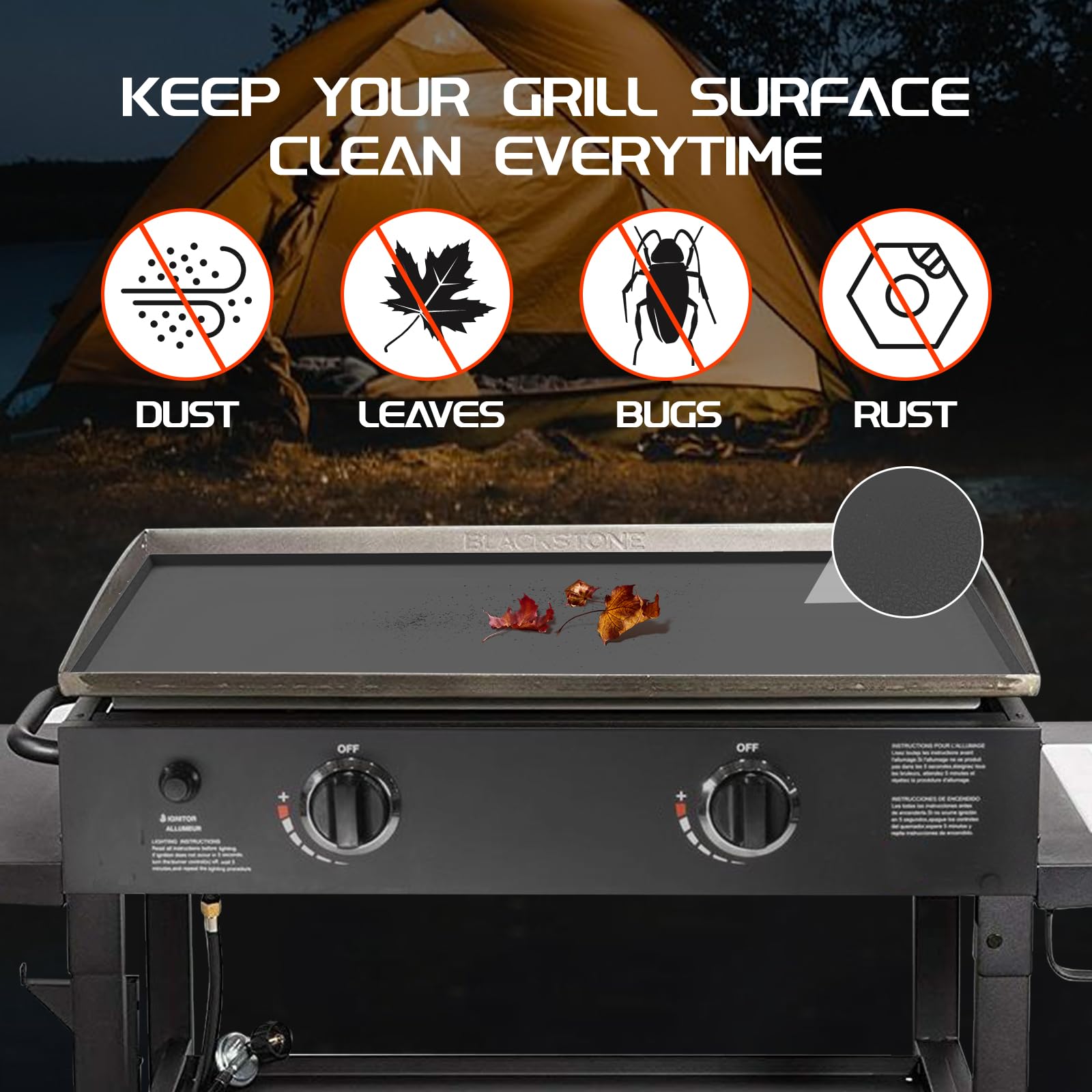 Heavy Duty Food Grade Silicone Griddle Mat for Blackstone 28 Inch (Fits 28