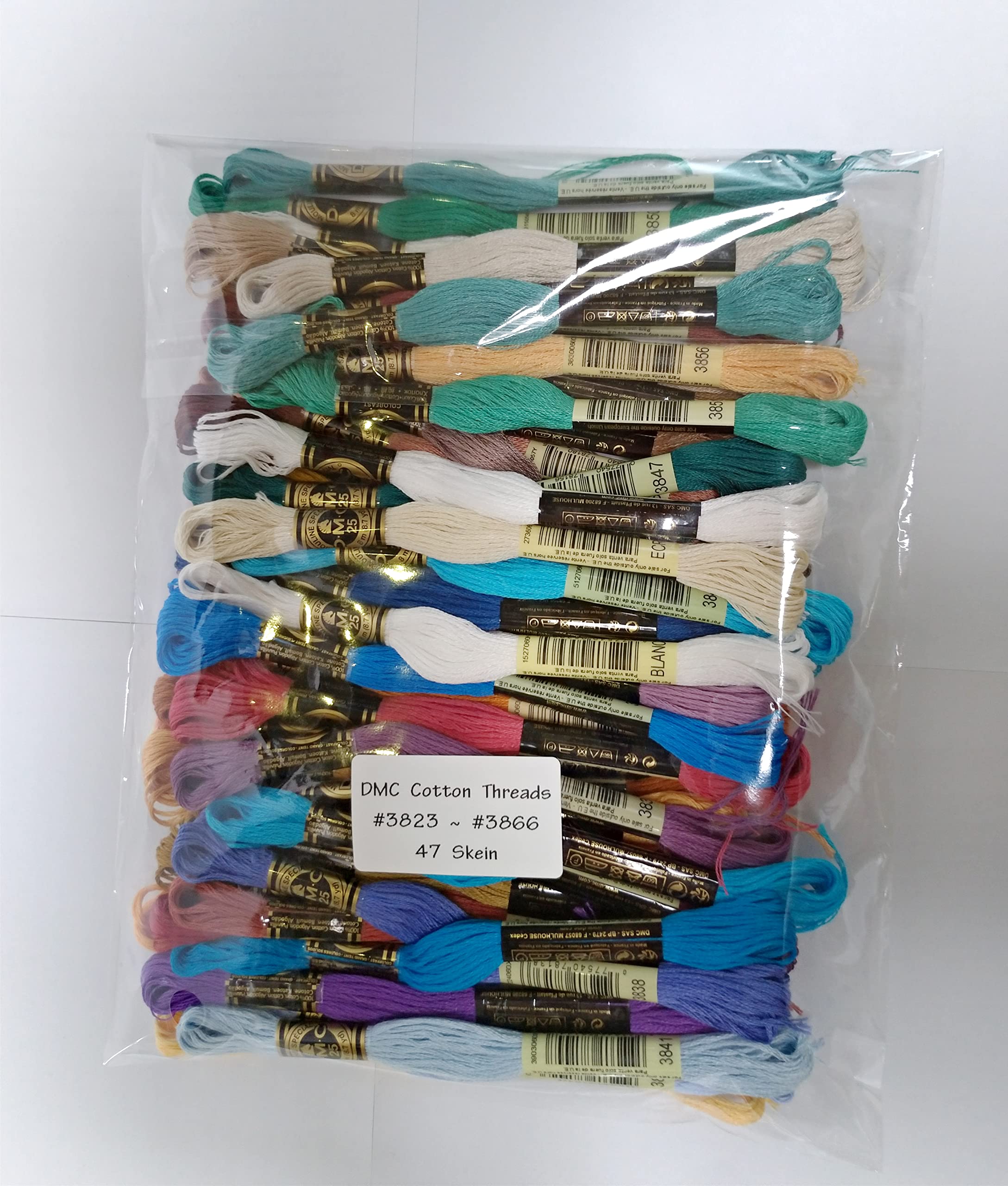 DMC 447 Cross Stitch Thread - 100% Cotton Embroidery Floss (8 Meters/Skein) for Needlework, DIY Crafts, and Home Decor Projects