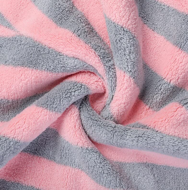 ANESHA Microfiber Hair Towel with Button - Super Absorbent & Fast Drying Hair Towel Wrap for Women & Curly Hair - Pack of 2 Multicolor - Perfect for Post-Shower, Salon Styling & Travel Use