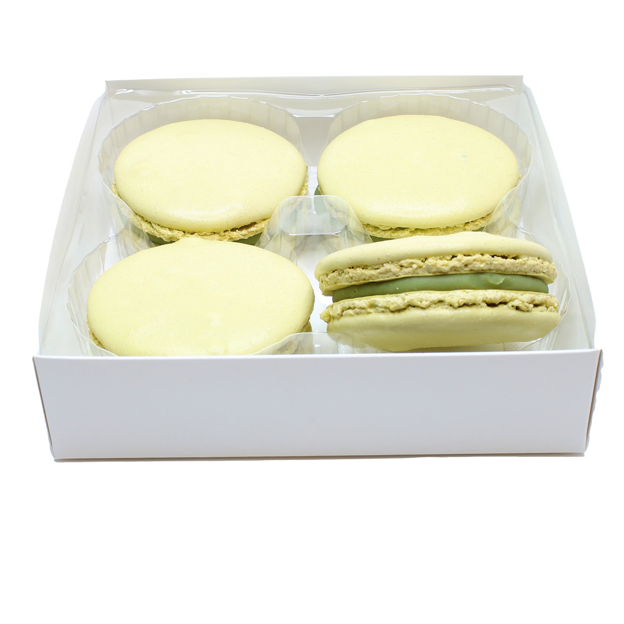 Premium Large Pistachio Macarons - Box of 4 Delicious French Cookies | Perfect for Gifts, Parties & Dessert Tables