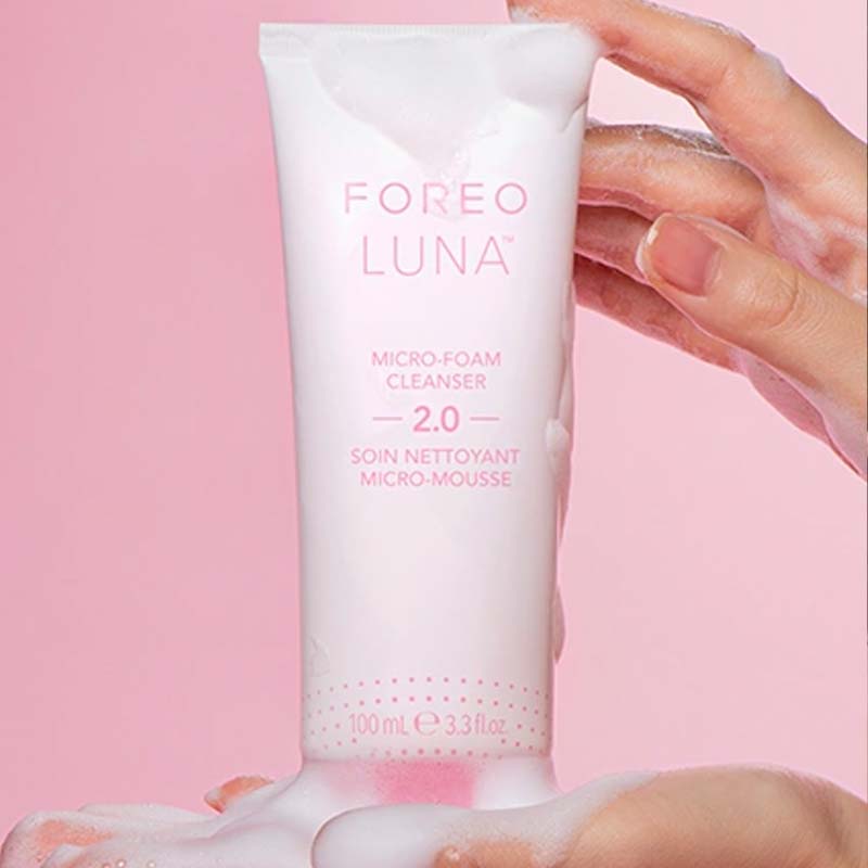 Foreo Luna Micro Foam Cleanser 2.0 - Gentle Facial Cleansing Brush for Deep Pore Cleaning | Perfect for Daily Skincare & Travel Use