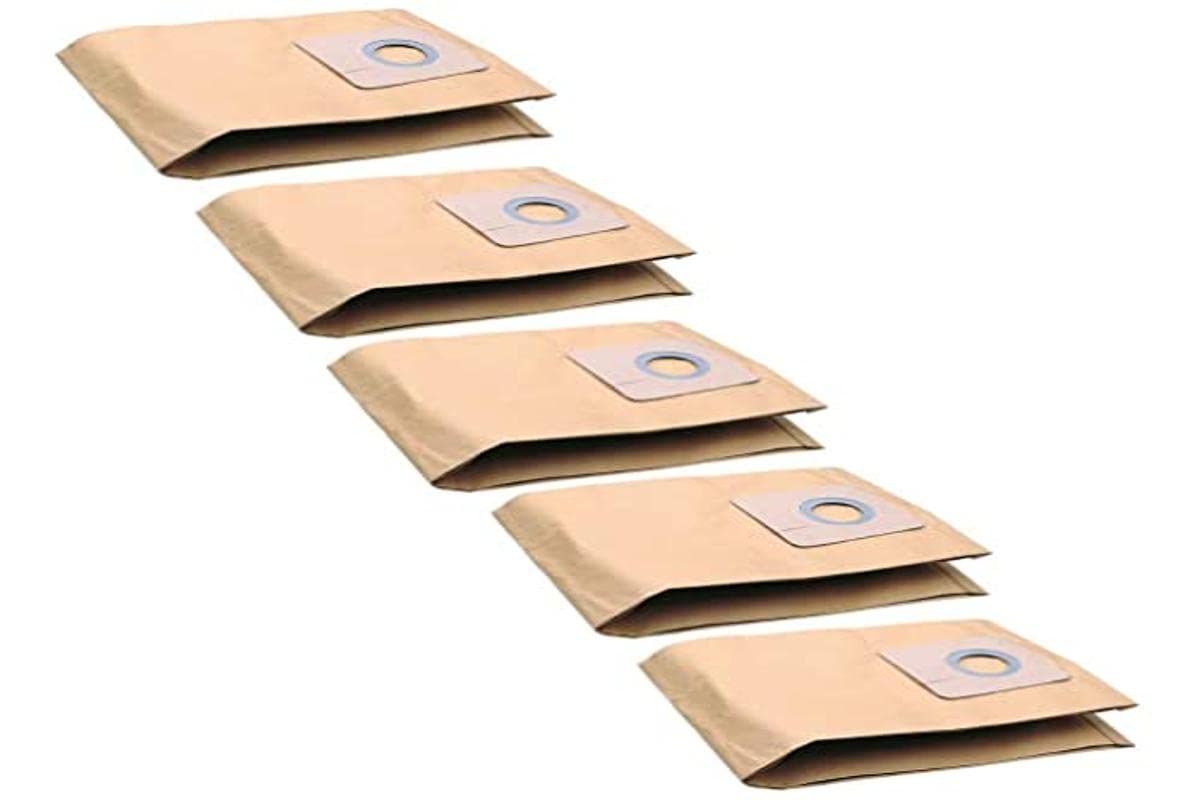 Festool PFB VCP Pack of 5 Premium Paper Filter Bags for CT 30 E Dust Extractor (Model 614660) - Ideal for Woodworking, Construction, and DIY Projects