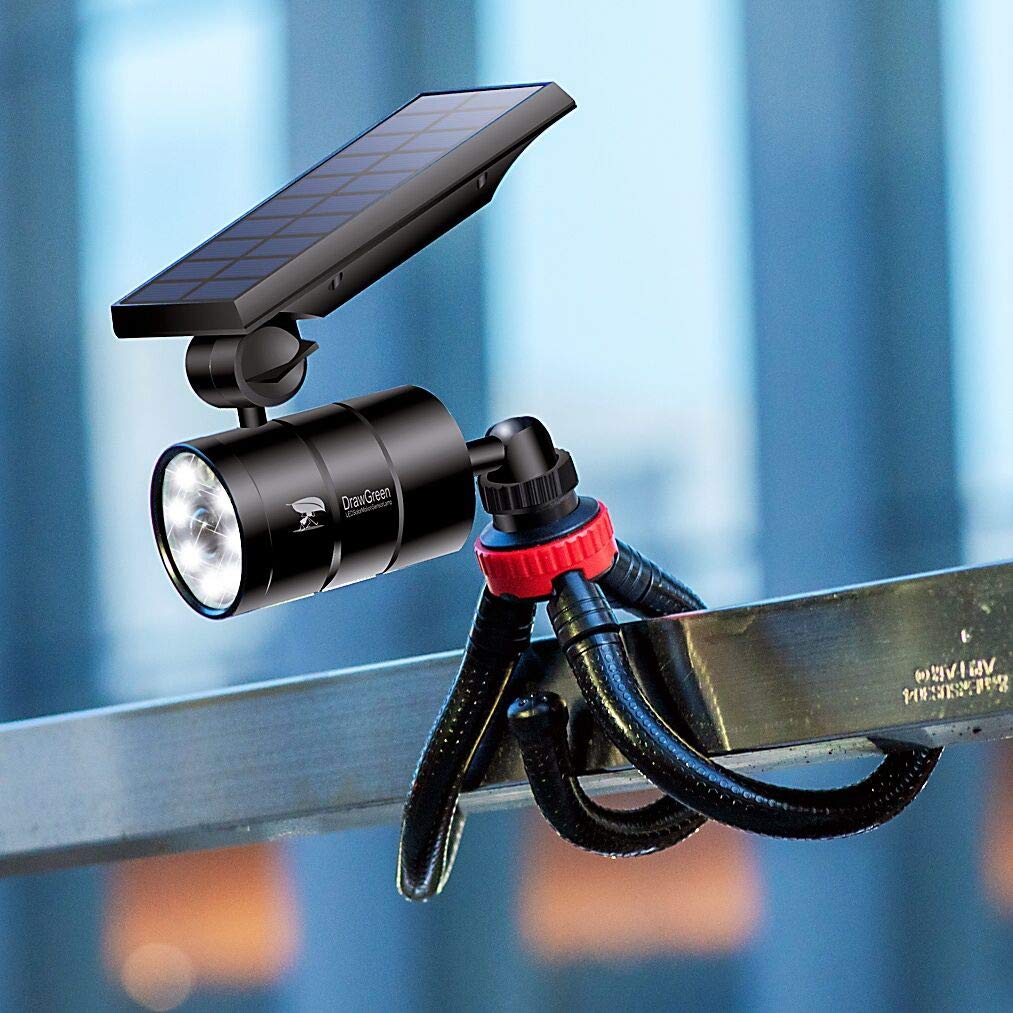 Solar Powered Motion Sensor Light - Outdoor LED Flood Light with Aluminum Alloy Body for Camping, Porch, Deck, Path, Patio & Steps | Weatherproof Security Lighting for Nighttime Safety