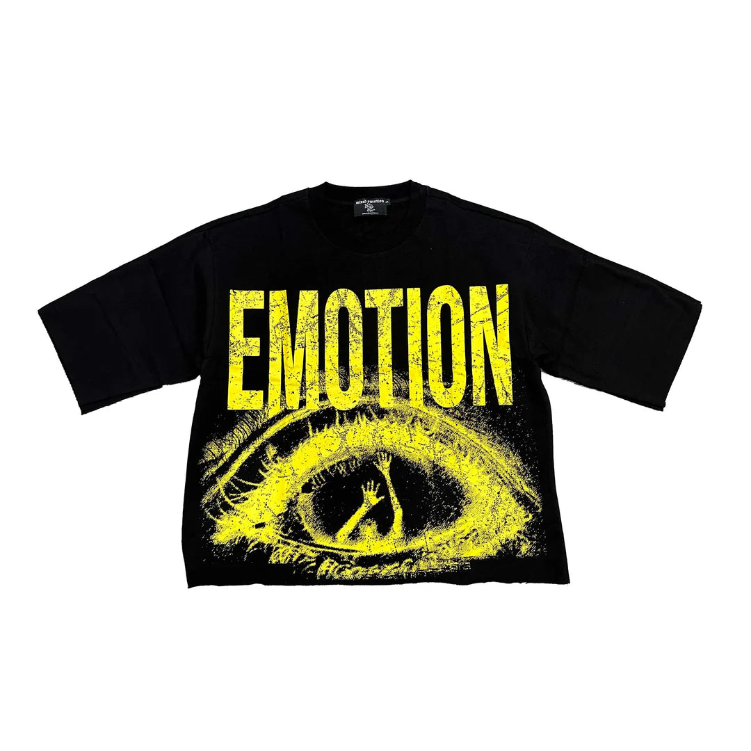 Mixed Emotions Cropped Trapped Tee | Trendy Graphic T-Shirt for Women | Perfect for Casual Outfits, Streetwear & Instagram Fashion