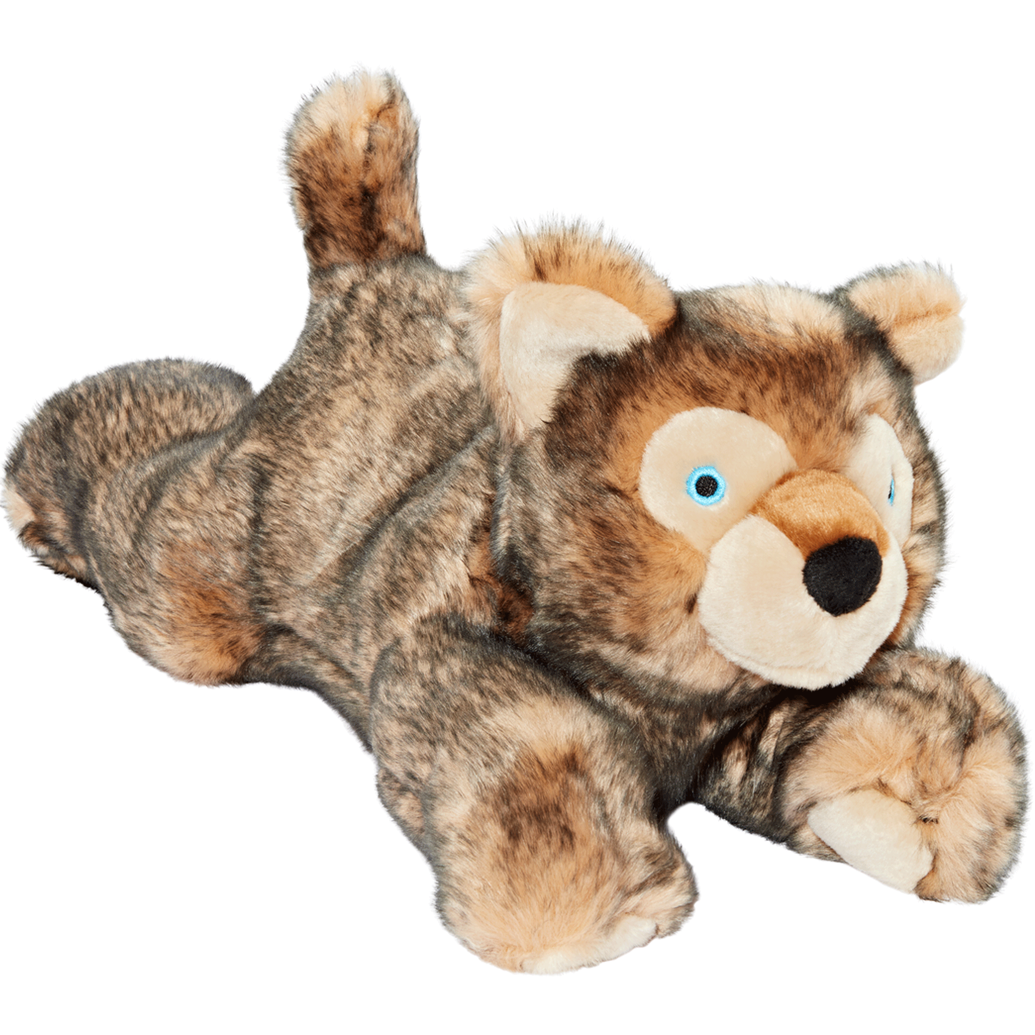 Fluff & Tuff Lobo Wolf Pup Brown Dog Toy - Durable Chew Toy for Aggressive Chewers - Perfect for Indoor & Outdoor Playtime