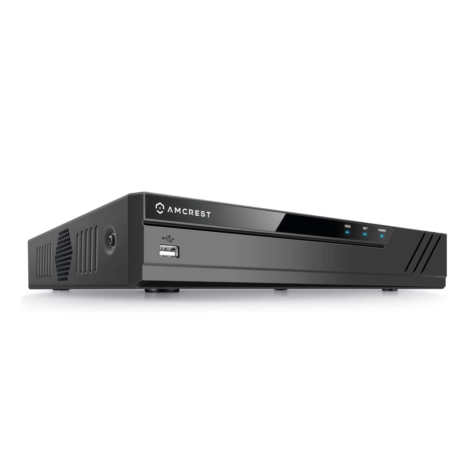 Amcrest 16CH 8-Port PoE NVR Network Video Recorder - Supports 16 x 4K IP Cameras (720p/1080p/3MP/4MP/5MP/6MP/8MP/4K), 6TB HDD Compatible (Renewed) - Ideal for Home Security & Business Surveillance Systems