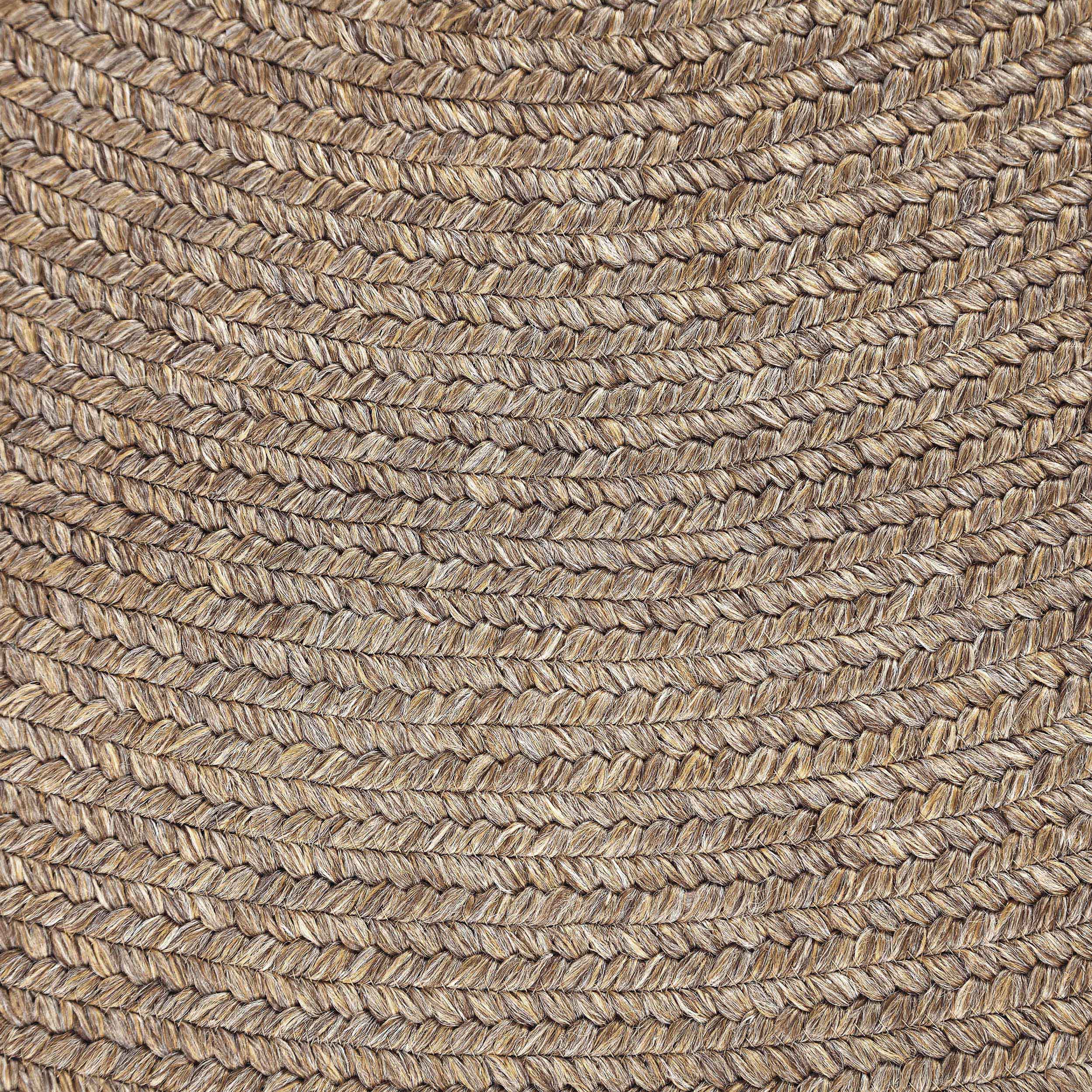 Bohemian Rectangle Braided Area Rug - Non-Slip Indoor Outdoor Rug for Living Room, Bedroom, Patio - Soft Woven Jute Natural Fiber Floor Mat for Home Decor