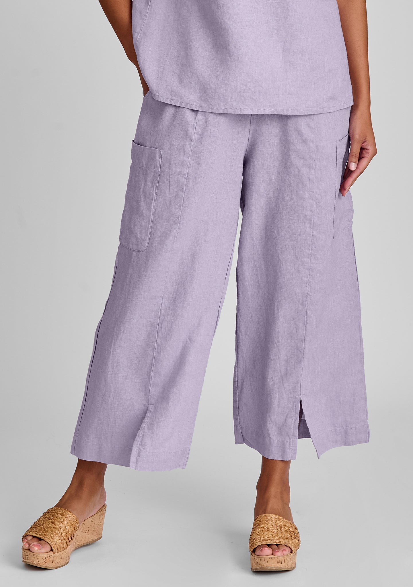 Breathable Linen Pants for Women - Comfortable Elastic Waistband, Loose Fit Casual Trousers - Perfect for Summer, Yoga, Travel and Lounge Wear