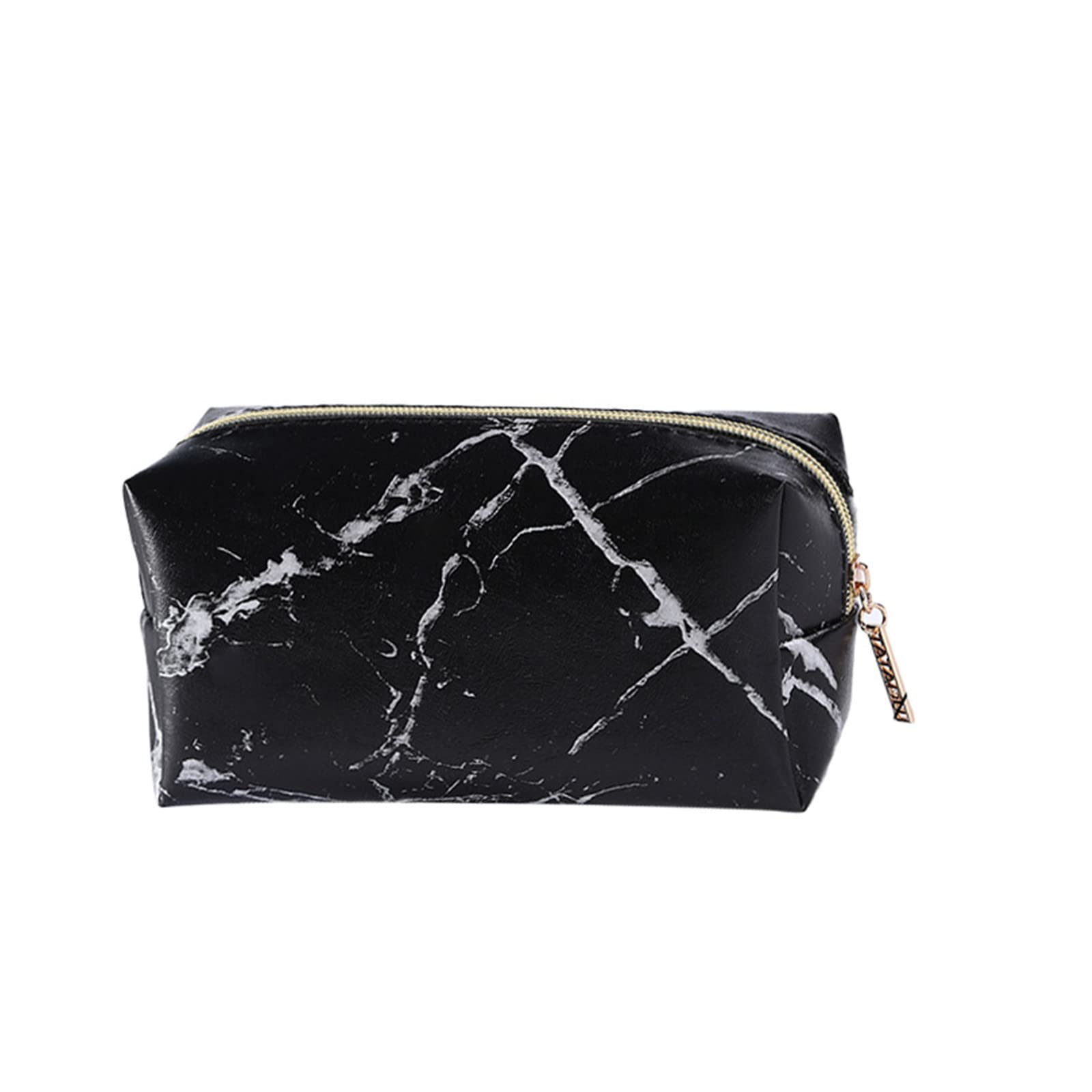 Waterproof Marble Print Makeup Bag - Portable Cosmetic Organizer with Zipper for Travel, Toiletry Storage & Fashion Accessories | Perfect for Gym, Vacation & Daily Use