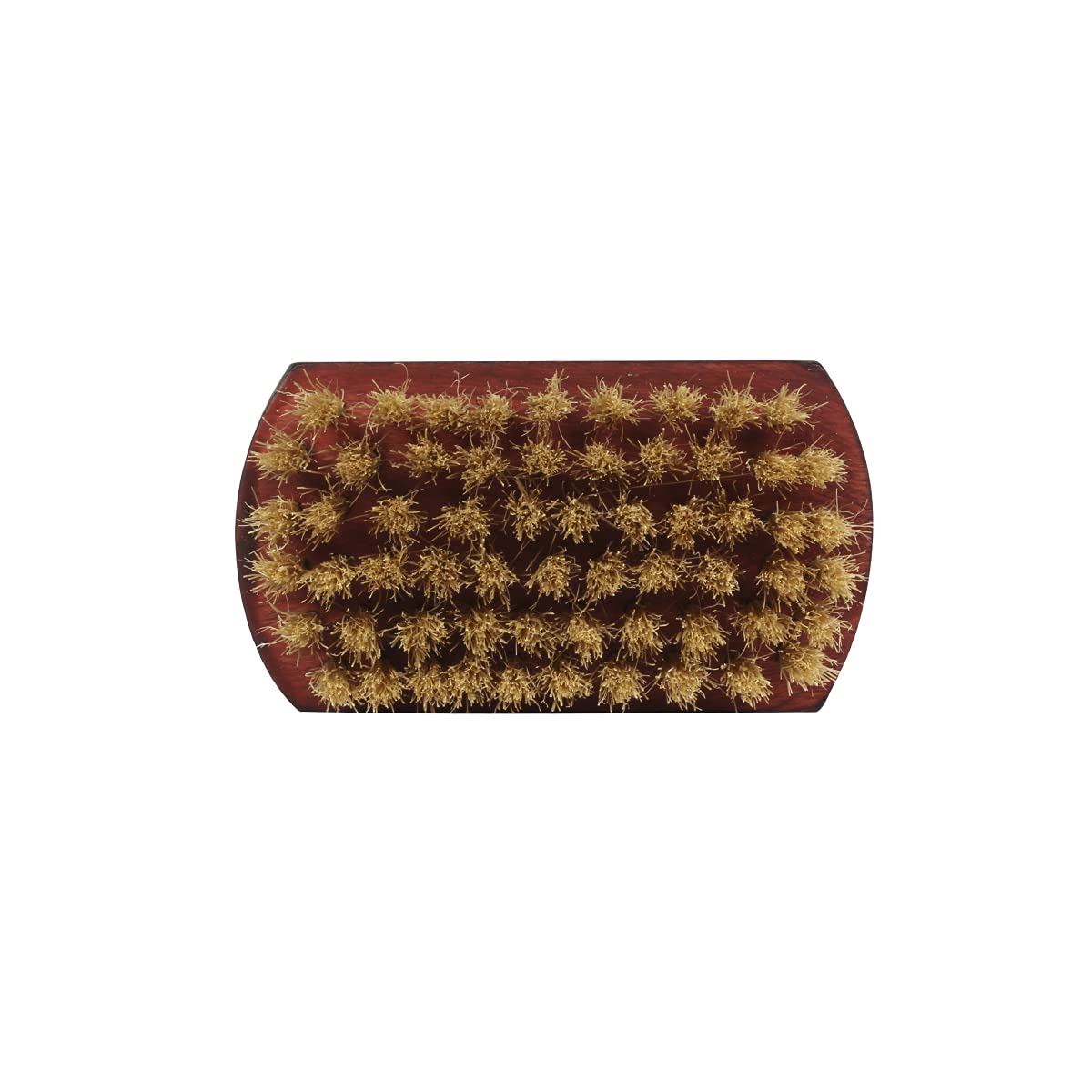 Premium Travel Beard Brush with Natural Boar Bristles & Walnut Wood Handle - Compact Square Design for Men's Grooming On The Go - Perfect for Business Trips, Camping & Daily Use