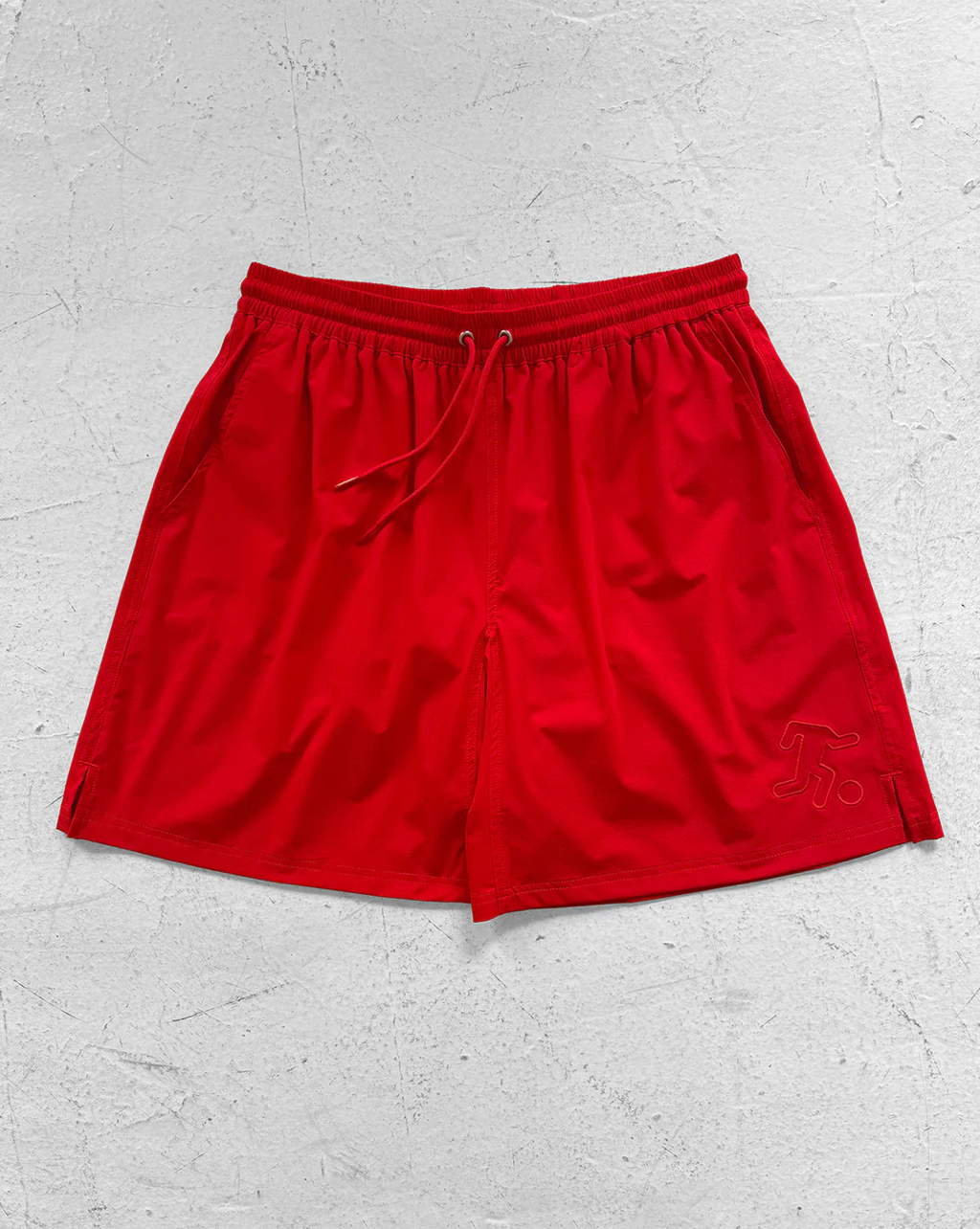 Scenes NY Nylon Team Shorts for Men - Lightweight Athletic Running Shorts with Pockets, Red - Perfect for Gym, Jogging, and Casual Wear