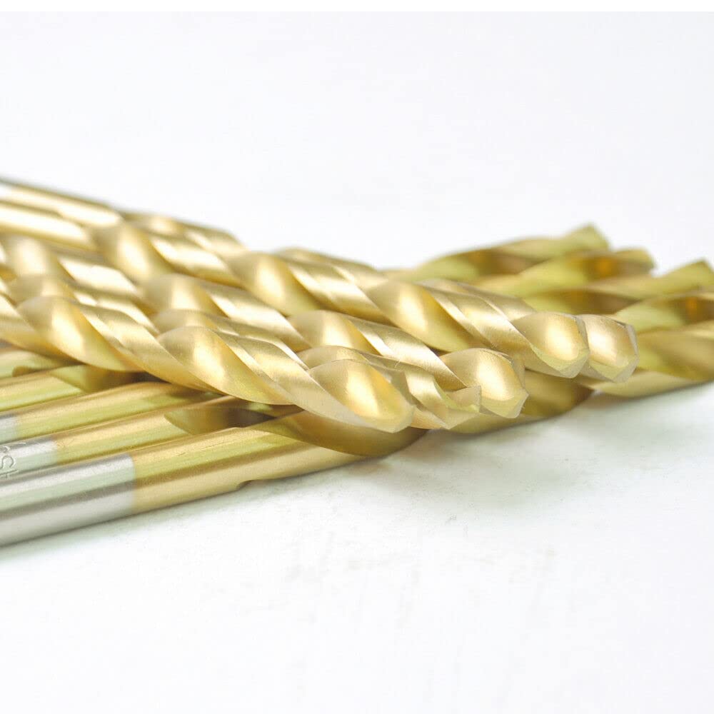 Premium 10-Piece Titanium Drill Bit Set (11/64