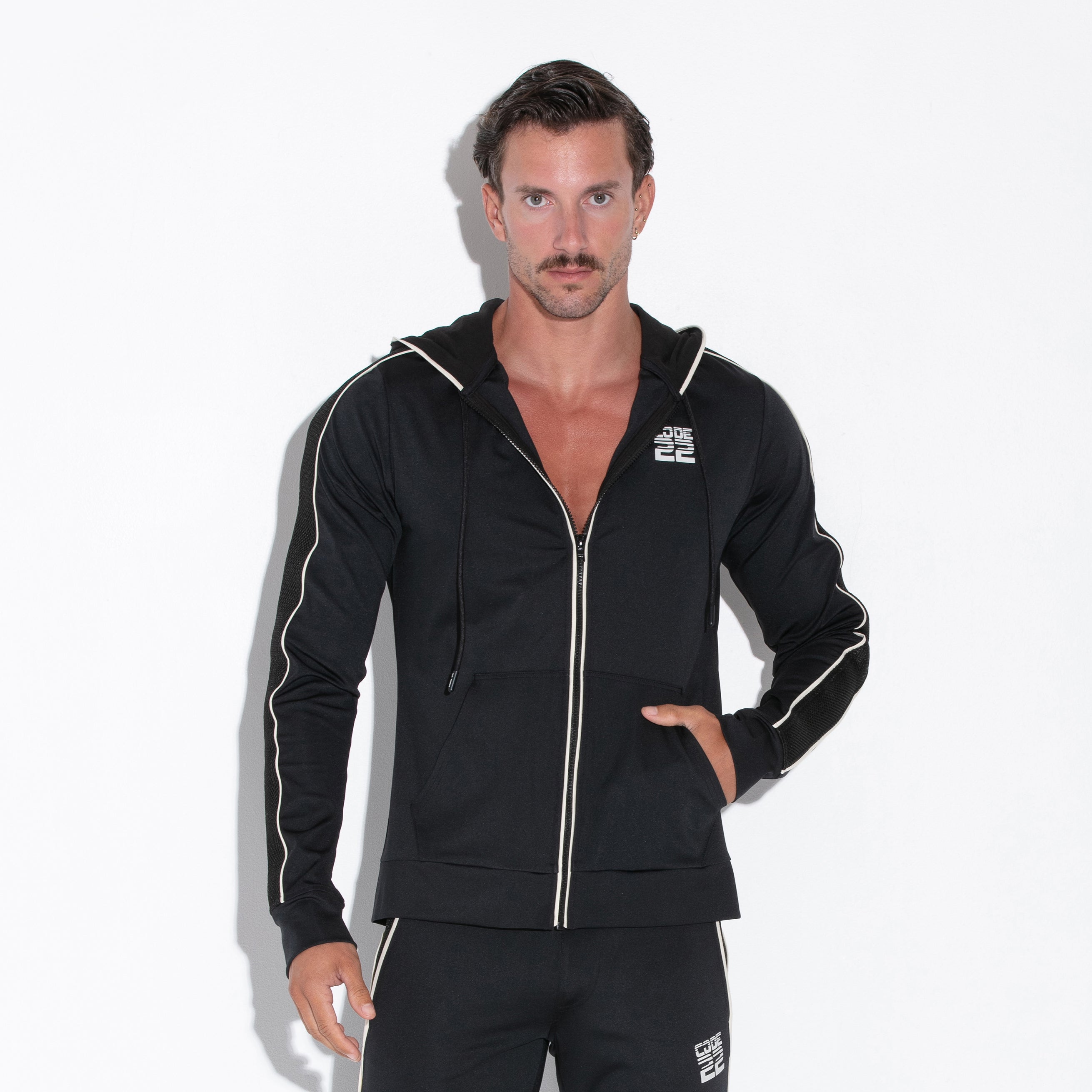 Code 22 Downtown Hoodie 9930 - Black Men's Streetwear Pullover | Perfect for Urban Fashion & Casual Outfits