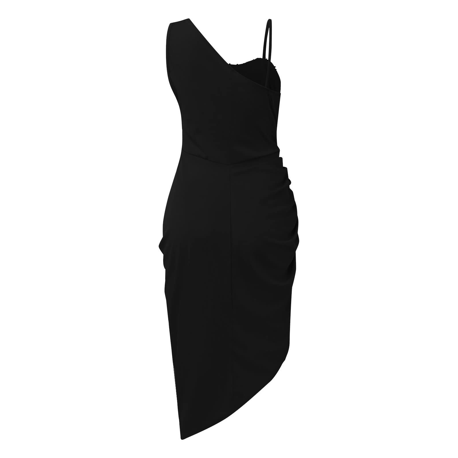 KUIOLYPOER Women's Sexy Sequin Slit Maxi Dress - One Shoulder Smocked Cocktail Dress for Summer Wedding Guest | Perfect for Beach Parties, Evening Events & Formal Occasions