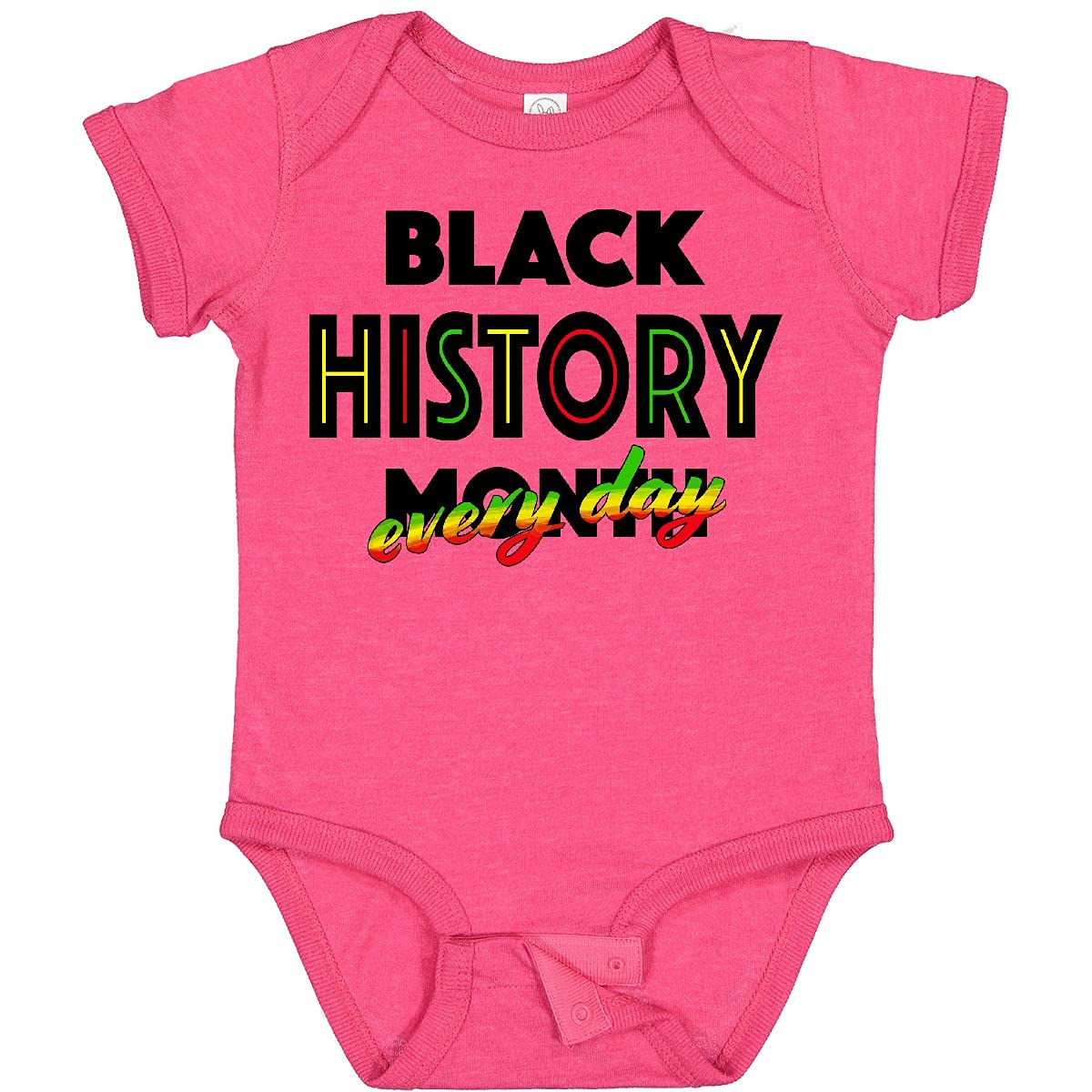 Inktastic Black History Month Every Day Baby Bodysuit - Cute Unisex Infant Onesie for African American Pride & Celebration - Perfect for Family Photos, Daycare & Cultural Events