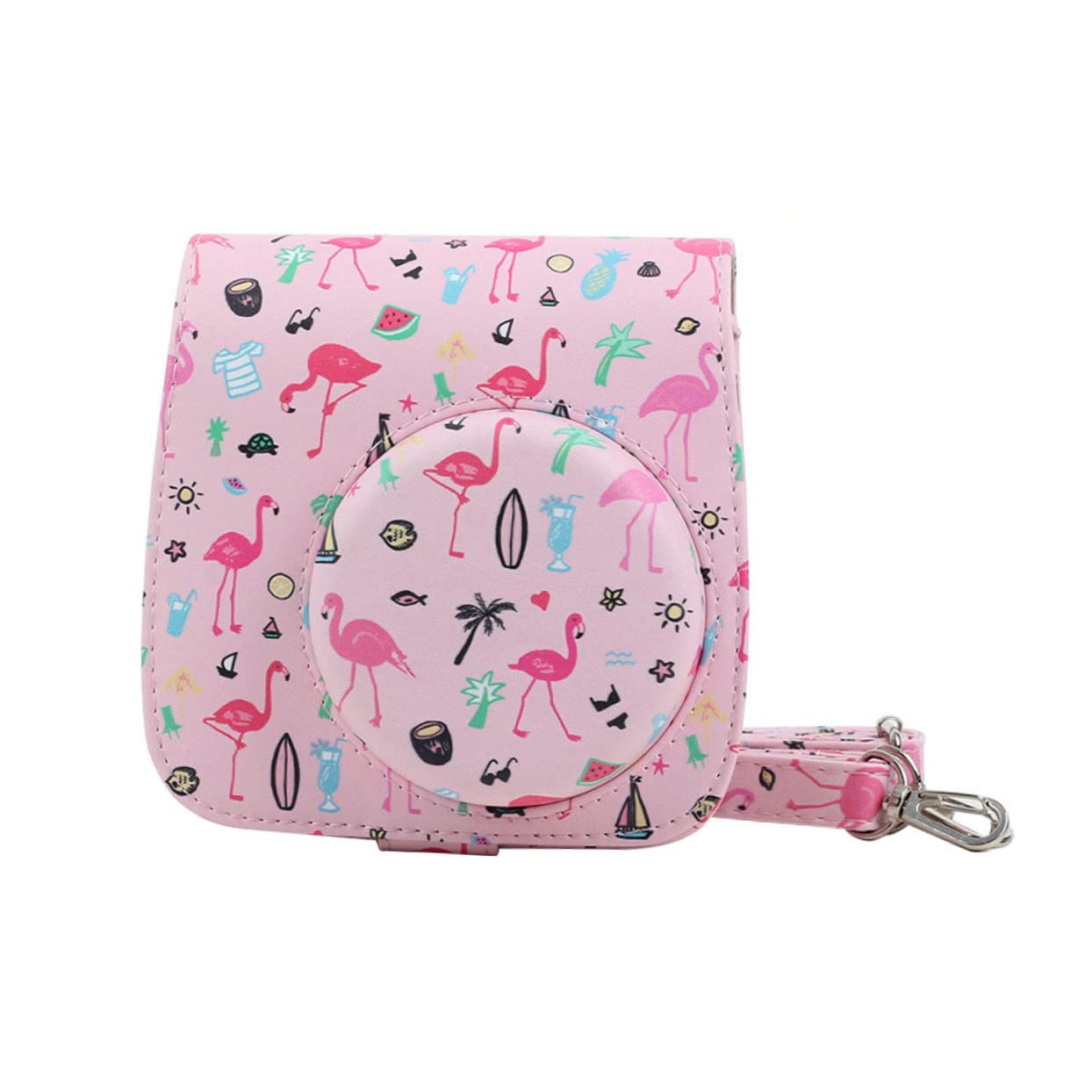 Homoyoyo 2-Pack Cute Pink Camera Bag for Fujifilm Instax Mini 9 - Waterproof Instant Camera Case with Adorable Pattern, Perfect for Travel & Photography Enthusiasts