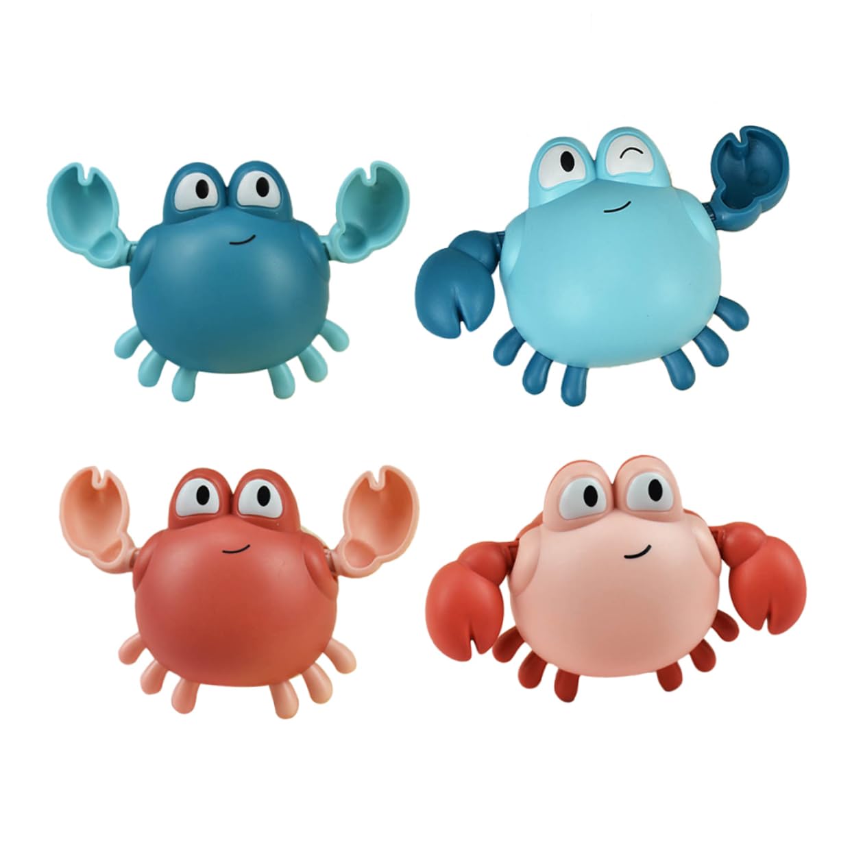 VICASKY 4-Piece Wind-Up Bath Toy Set - Cute Animal Swimming Toys for Kids, Fun Bathtub Time with Floating Duck Frog Turtle - Perfect Toddler Bath Time Gifts & Sensory Play for Baby Boy Girl
