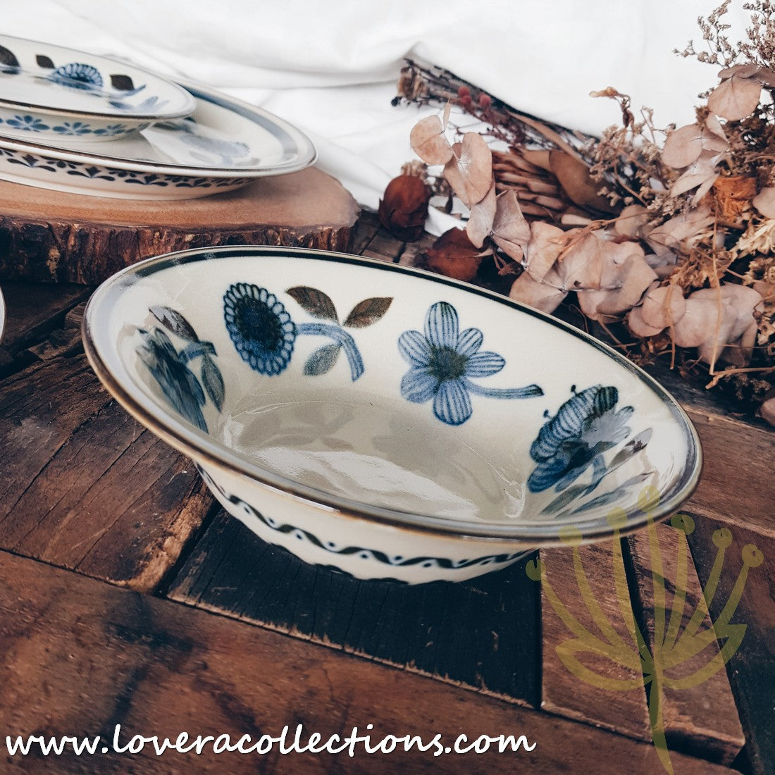 Scandinavian Floral Dinnerware Set - Elegant Porcelain Plates & Bowls for Home Dining & Entertaining - Perfect for Everyday Meals, Parties & Special Occasions