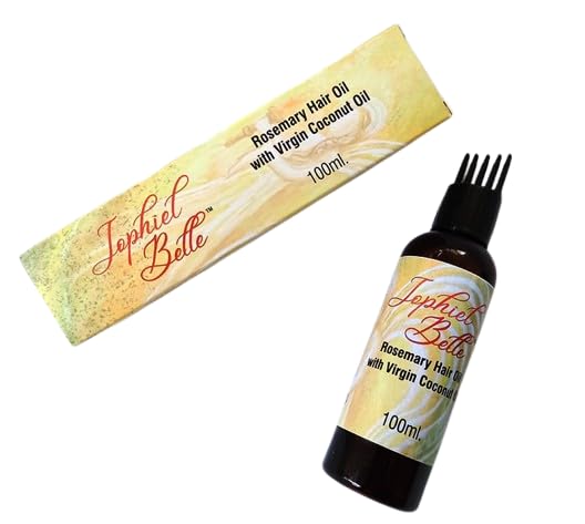 Jophiel Belle Virgin Coconut Oil with Infused Ginger – Natural Dandruff Treatment & Hair Growth Serum for Stronger, Healthier Hair – 100ml – Perfect for Scalp Massage & Daily Hair Care Routine