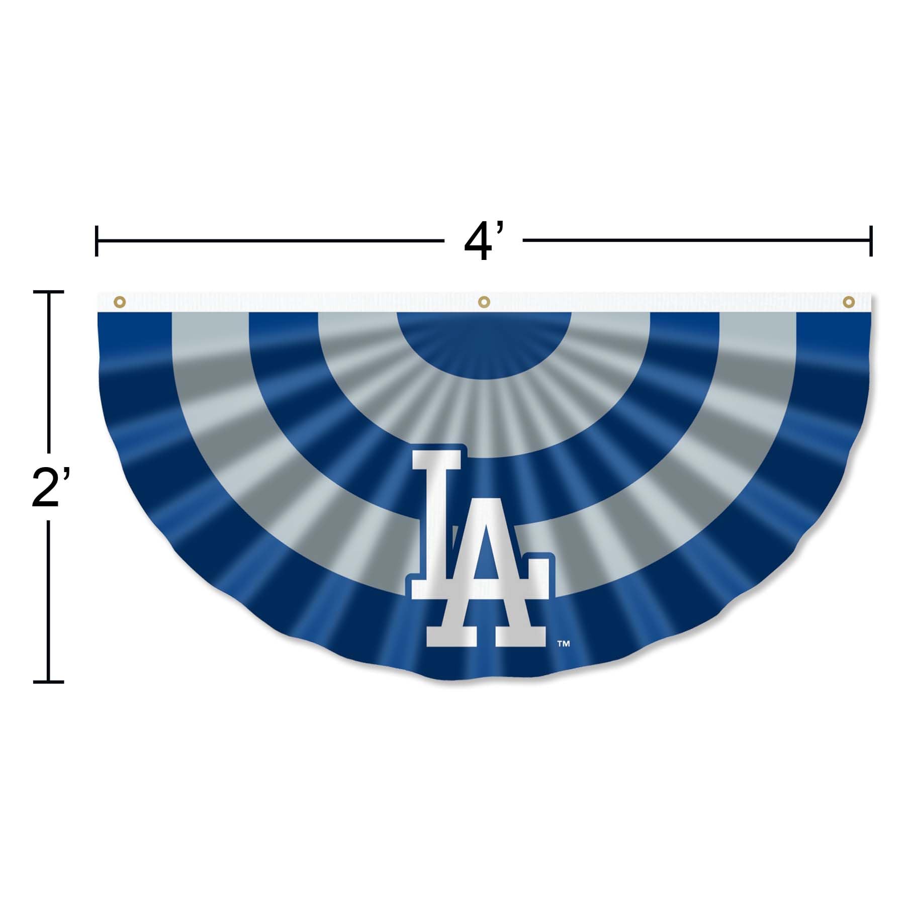 WinCraft Los Angeles Dodgers Bunting Pleated Fan Banners - MLB Team Decor for Baseball Games, Parties & Home Decor