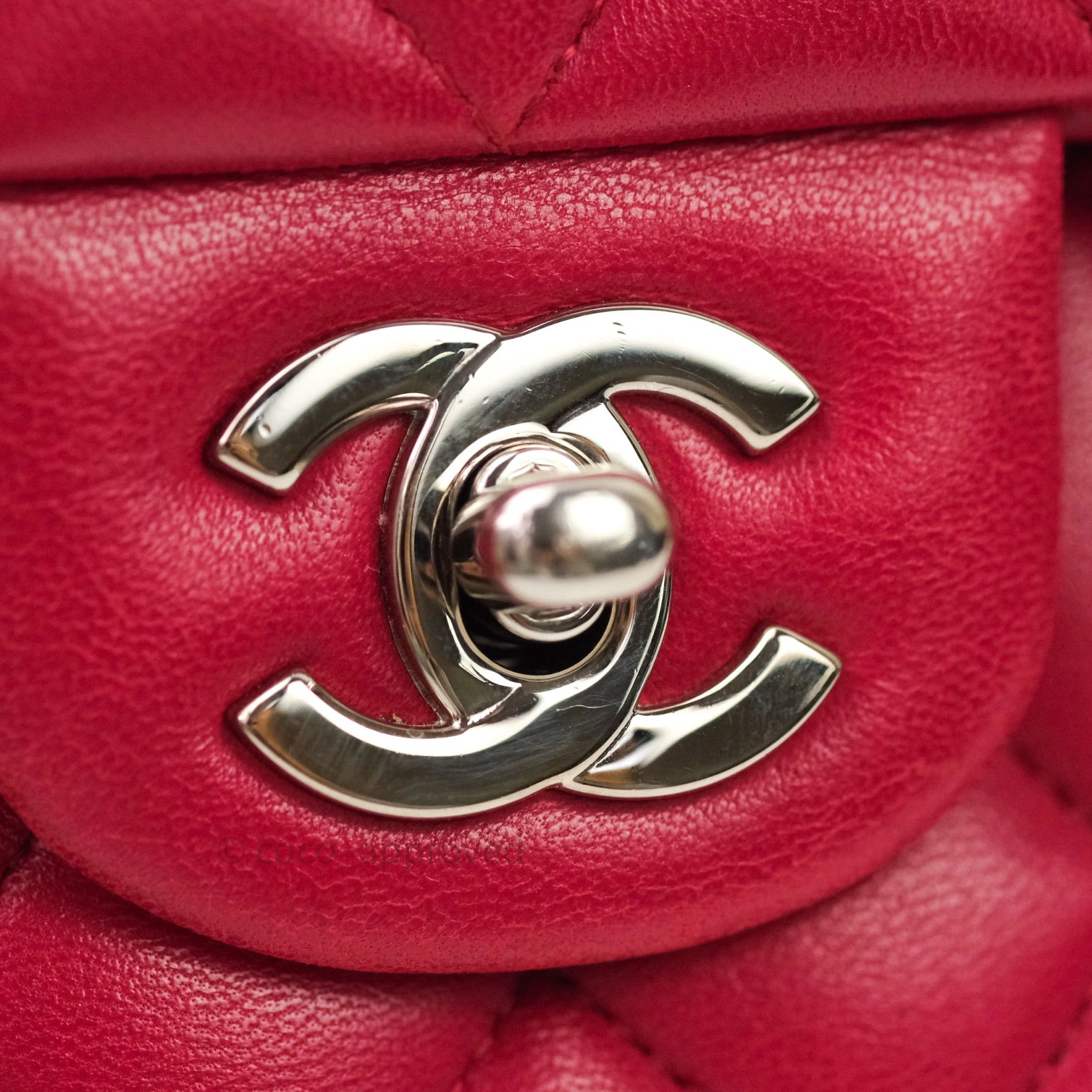 Chanel Classic M/L Lambskin Medium Double Flap Bag in Red & Pink with Silver Hardware - Luxury Handbag for Women, Perfect for Parties & Special Occasions