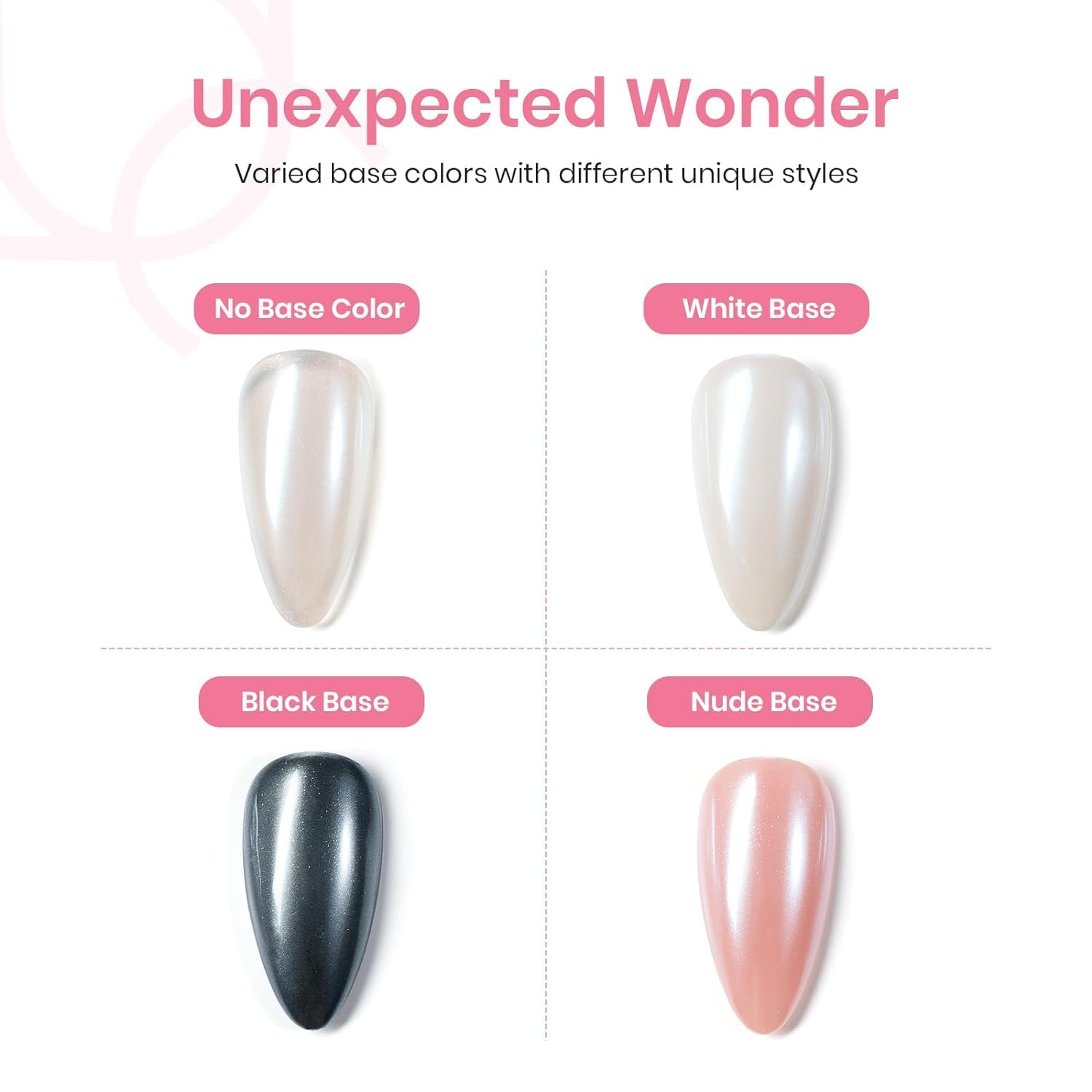 MEI DE MODA White Chrome Gel Nail Powder - Pearl Mirror Effect Nail Glitter for Manicure, Holographic Pigment for Nail Art Designs (Perfect for Valentine's Nails & Special Occasions)