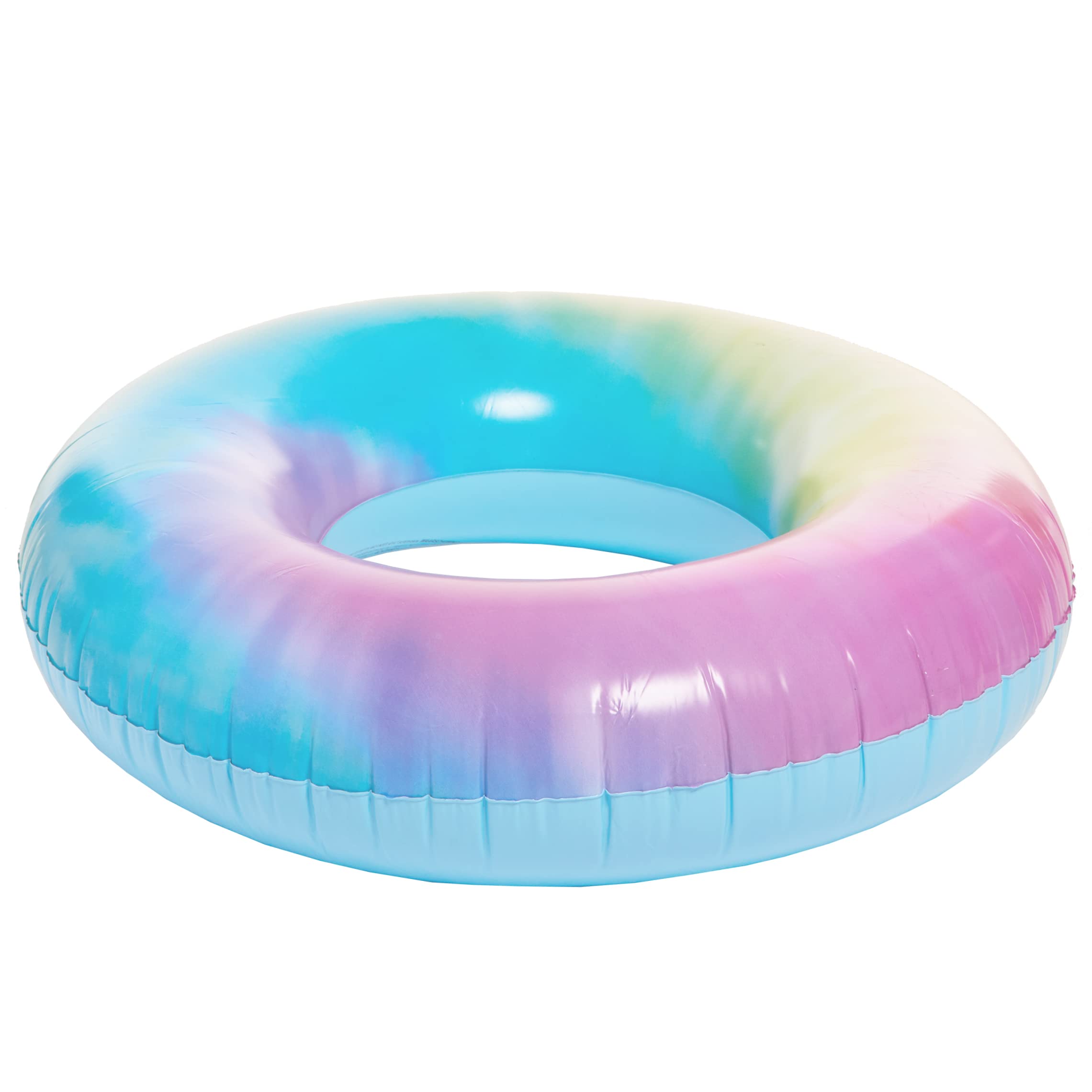 **Glitter Inflatable Swim Ring Ride-On Pool Float - Blow Up Summer Beach & Pool Toy for Kids & Adults - Perfect for Swimming, Lounging & Water Play**